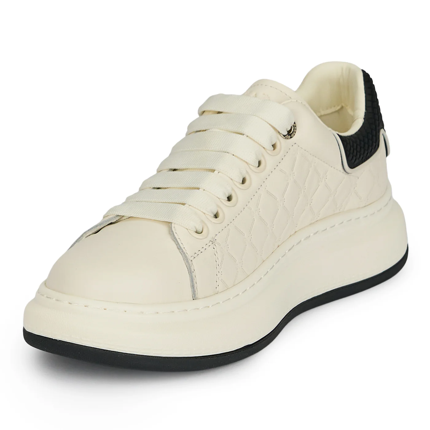 Pantofi barbati din piele naturala alba 20035 - Image 3