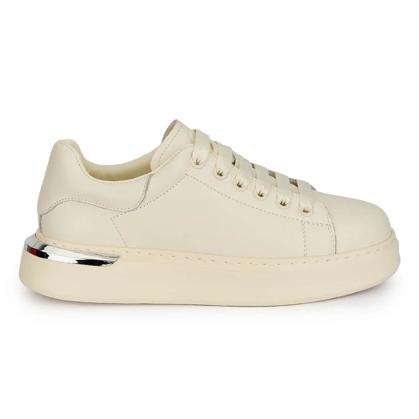 Pantofi barbati din piele naturala alba 20039