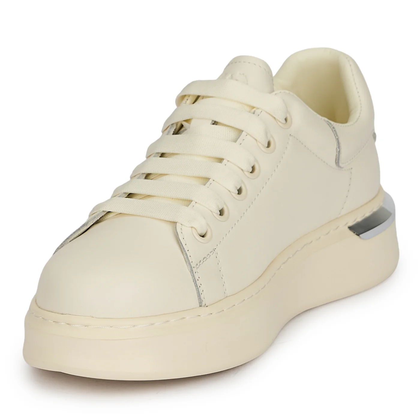 Pantofi barbati din piele naturala alba 20039 - Image 3