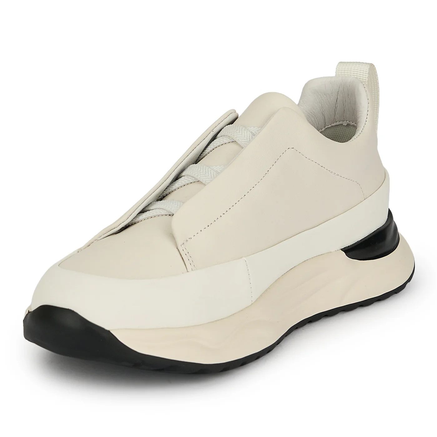 Pantofi barbati din piele naturala alba 20050 - Image 3