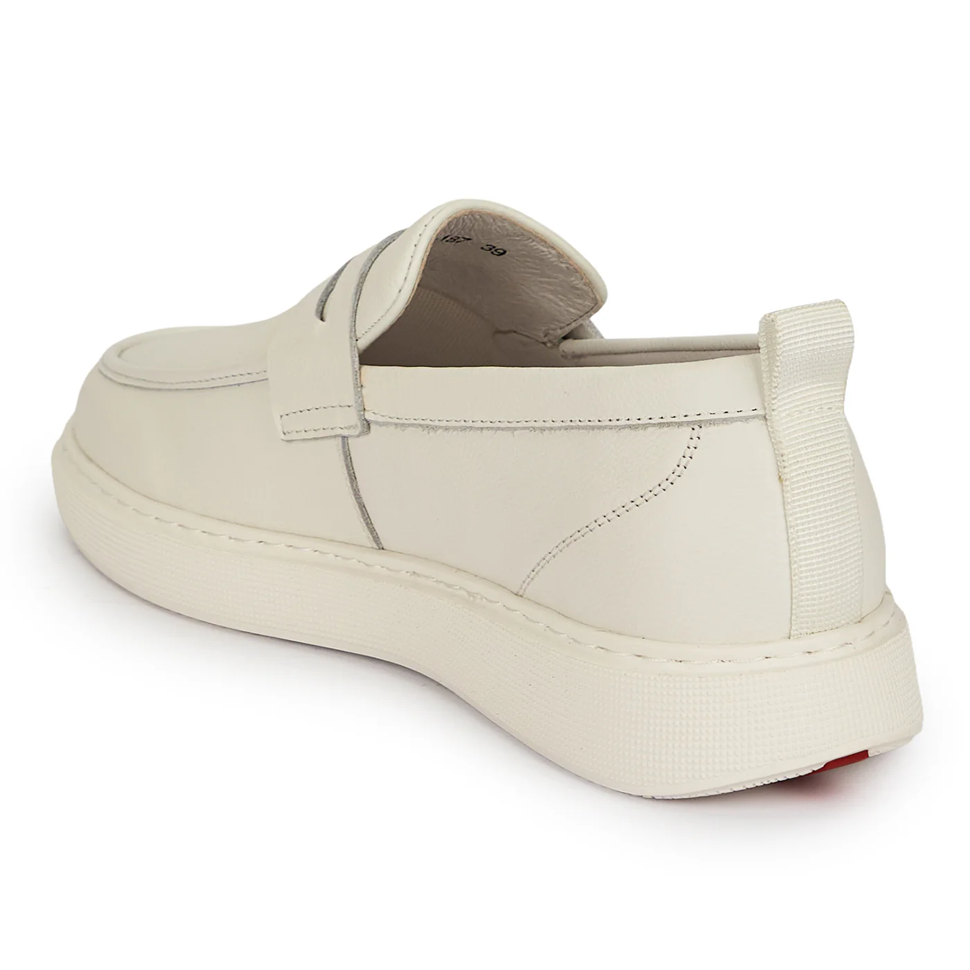 Pantofi barbati din piele naturala alba 20054 - Image 2