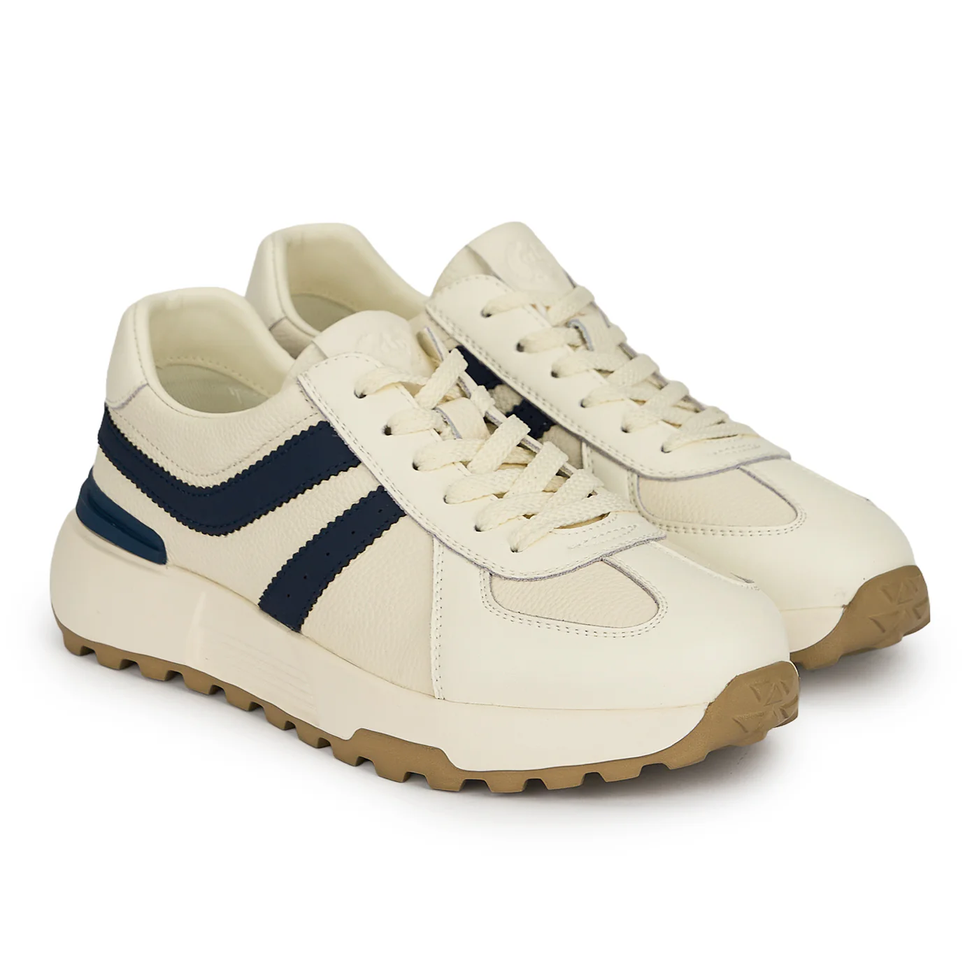Pantofi barbati din piele naturala alba 20056 - Image 4