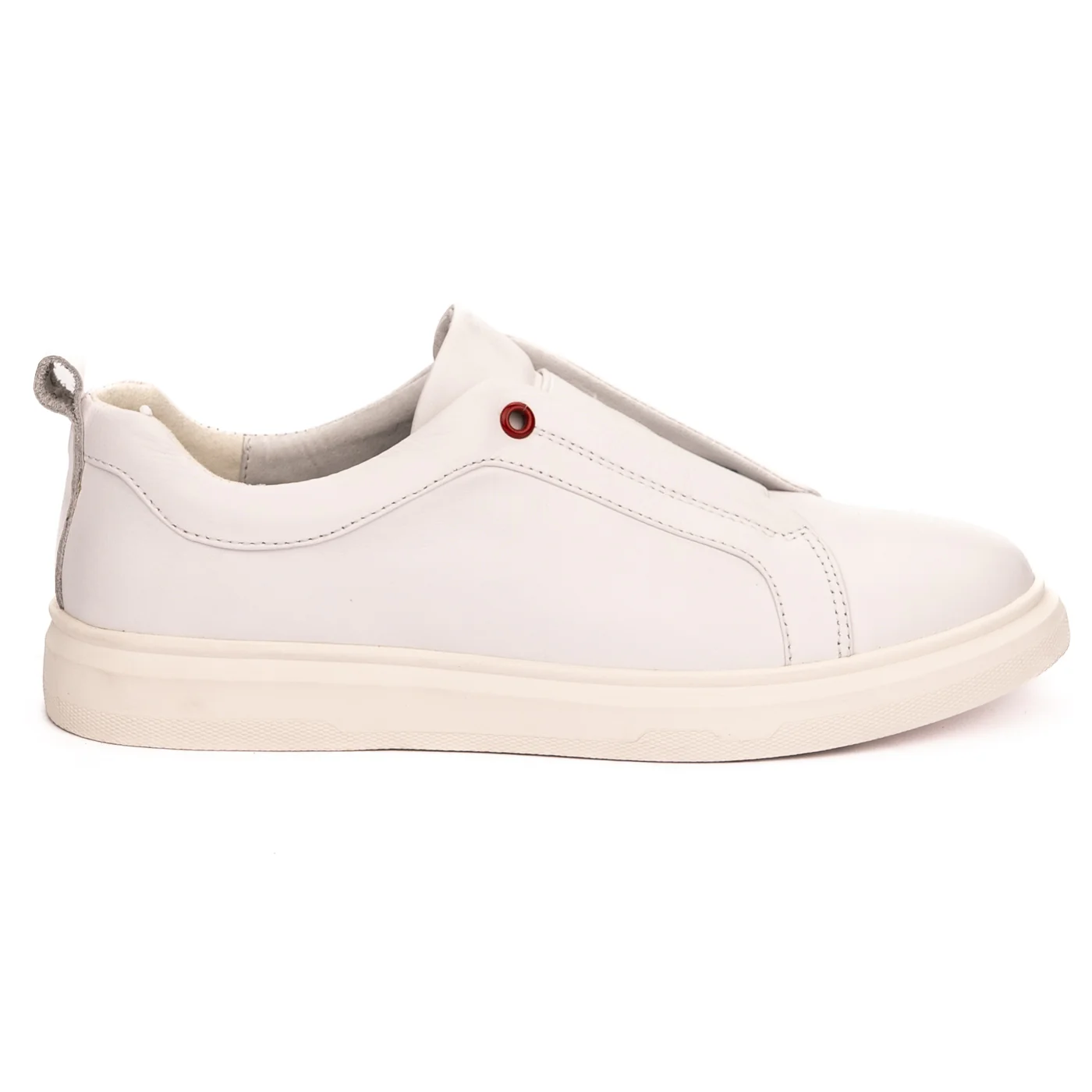 Pantofi barbati din piele naturala alba 7466