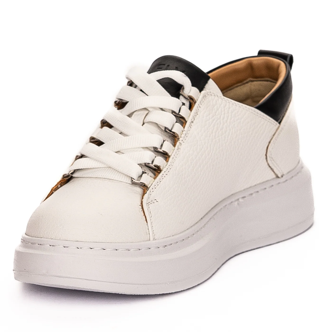 Pantofi barbati din piele naturala alba 7473 - Image 3