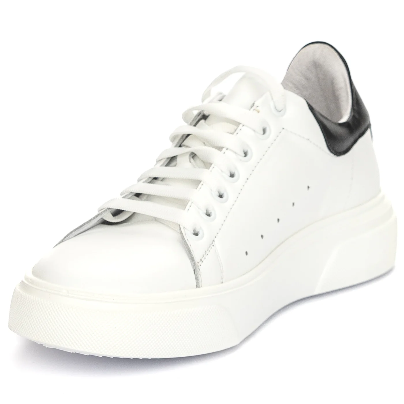 Pantofi barbati din piele naturala alba 7542 - Image 3