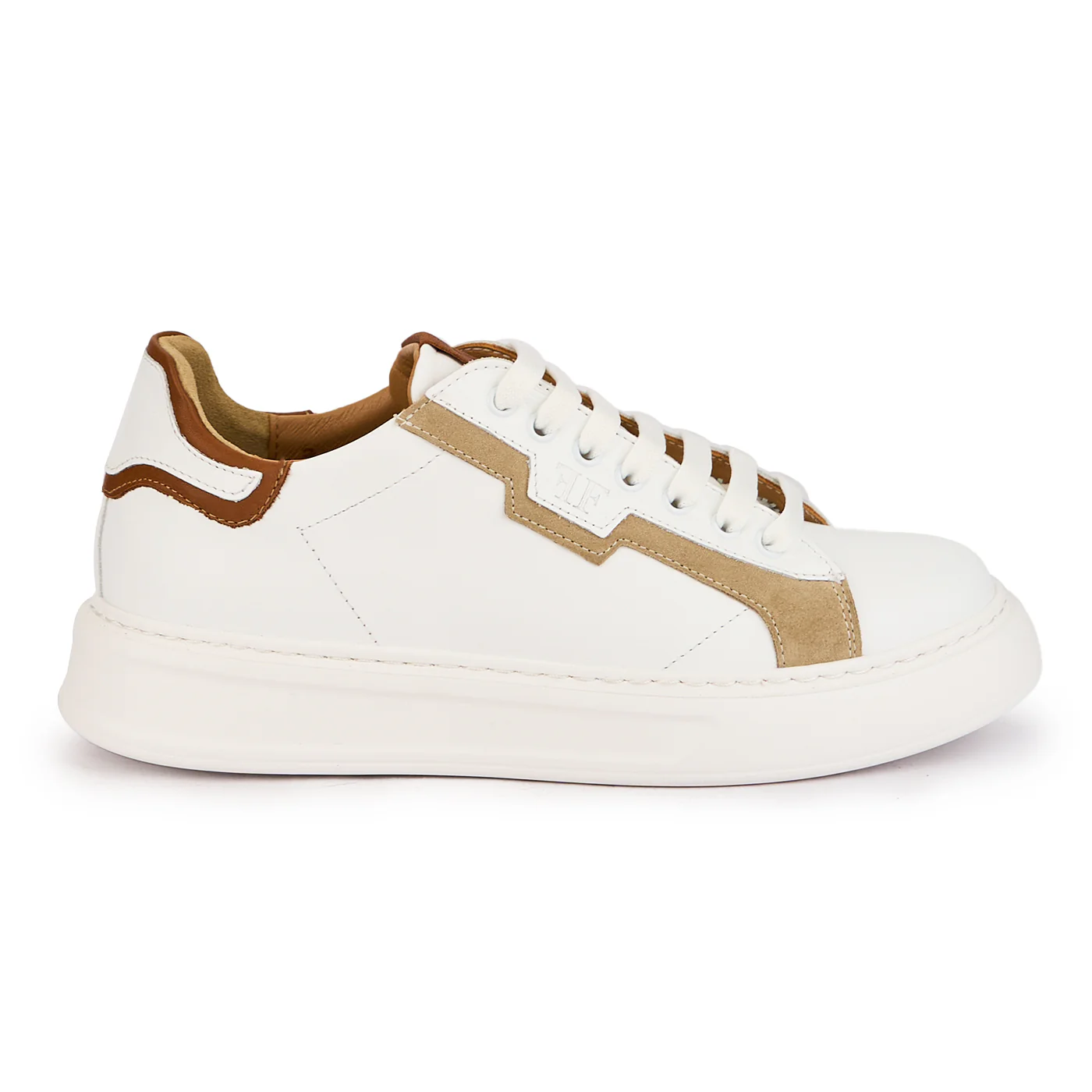 Pantofi barbati din piele naturala alba 7767 - Image 2