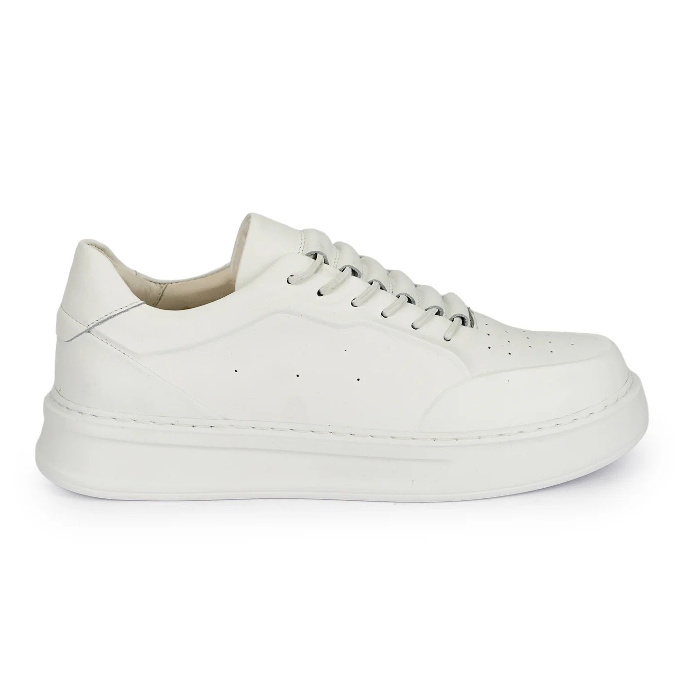 Pantofi barbati din piele naturala alba 7953