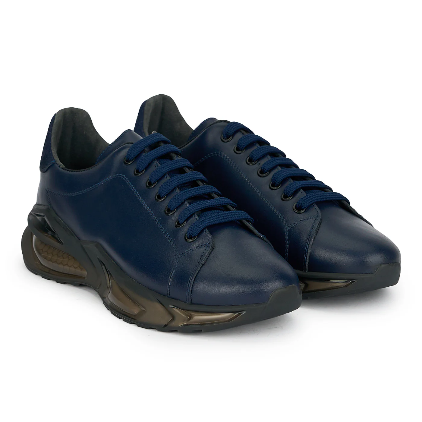 Pantofi barbati din piele naturala bleumarin 20033 - Image 4