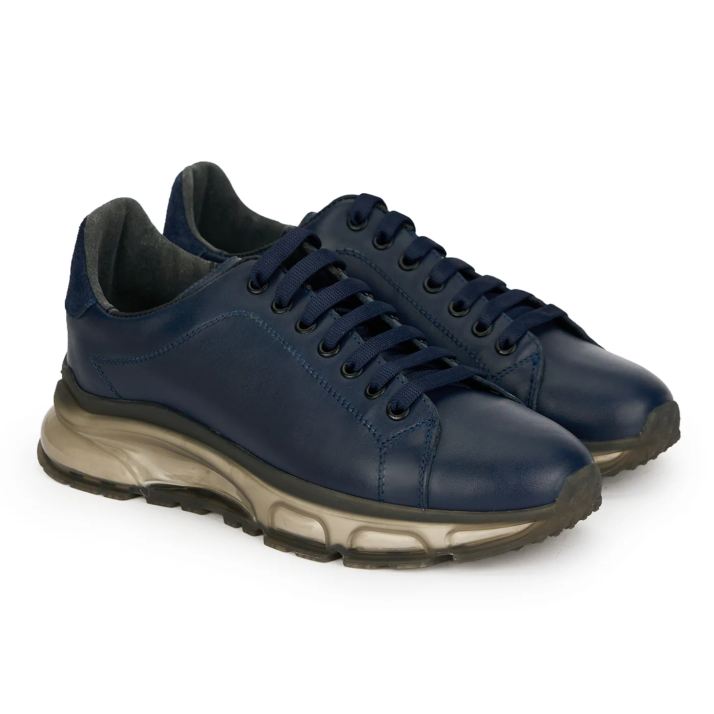 Pantofi barbati din piele naturala bleumarin 20075 - Image 4
