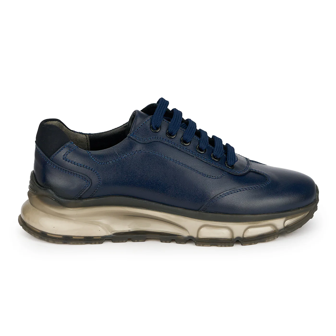 Pantofi barbati din piele naturala bleumarin 20076