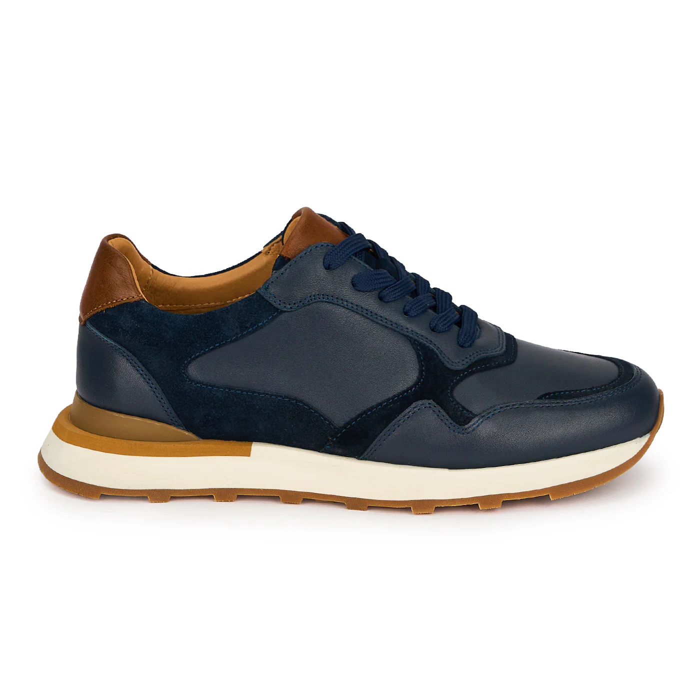 Pantofi barbati din piele naturala bleumarin 20146
