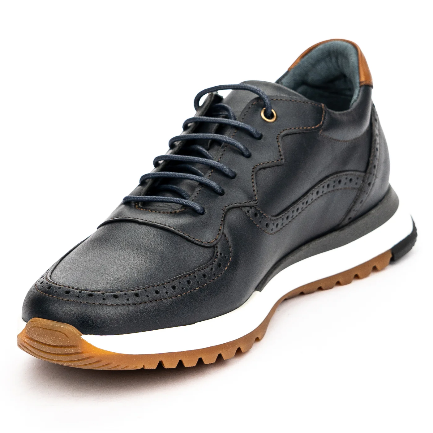 Pantofi barbati din piele naturala bleumarin 7459 - Image 3