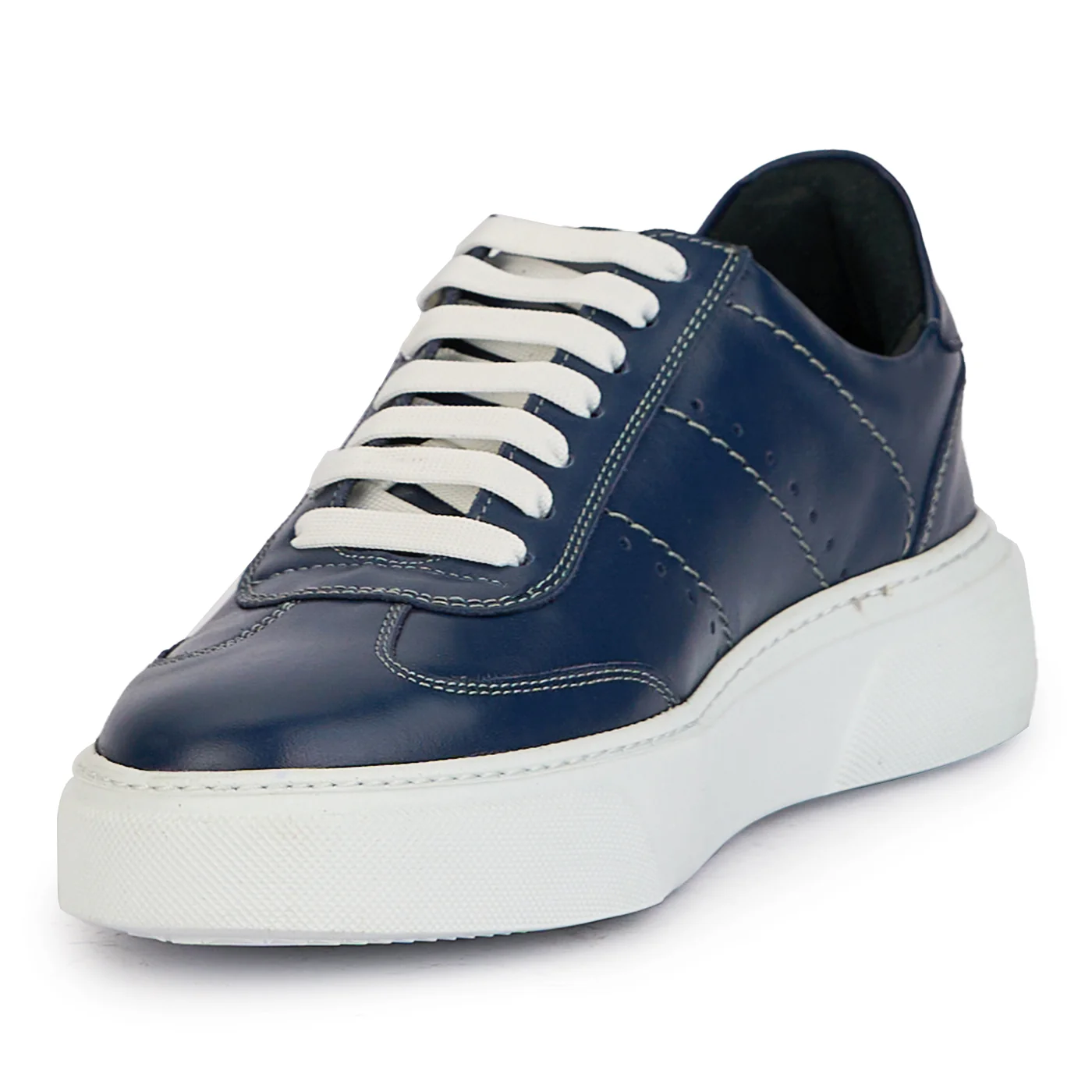 Pantofi barbati din piele naturala bleumarin 7814 - Image 3