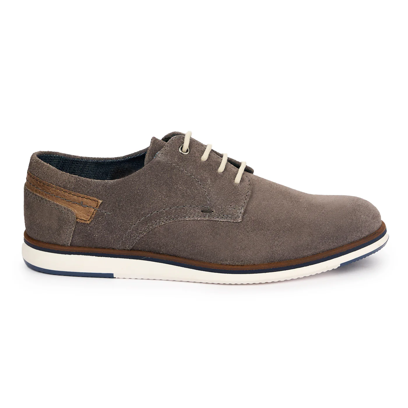 Pantofi barbati din piele naturala gri 7433