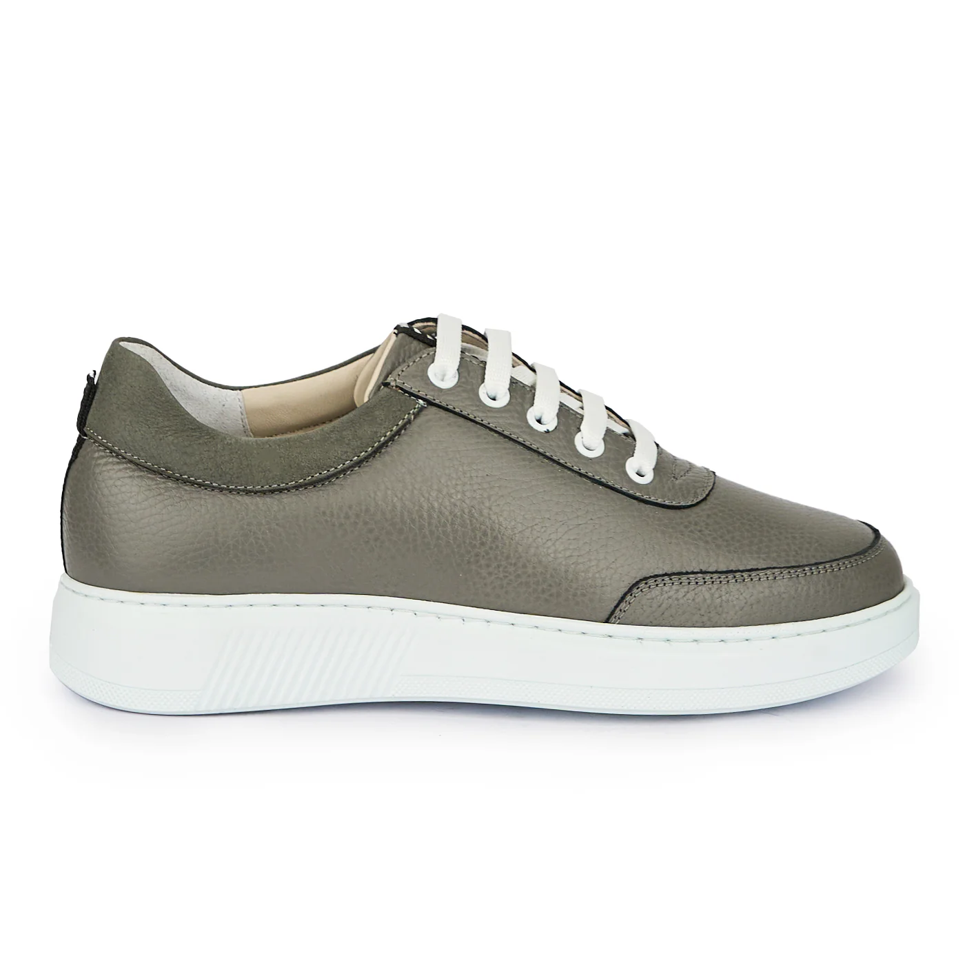 Pantofi barbati din piele naturala gri 7697