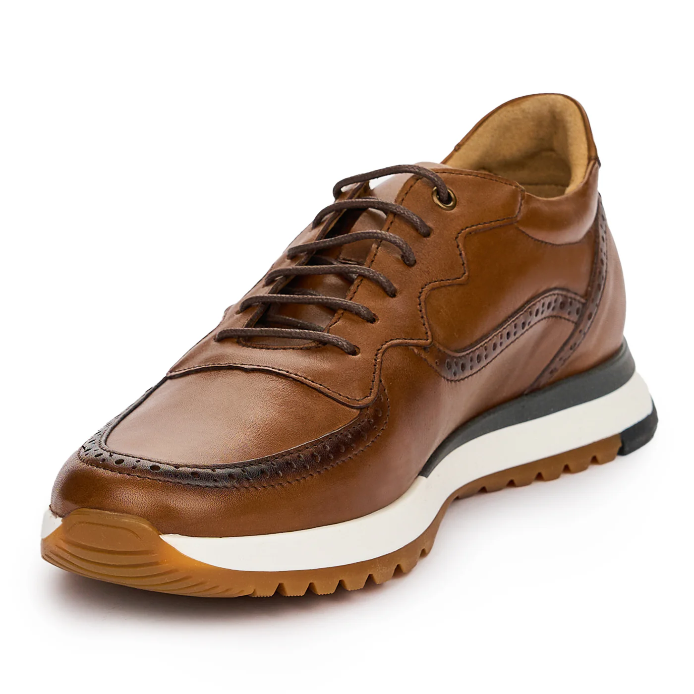 Pantofi barbati din piele naturala maro 7447 - Image 3