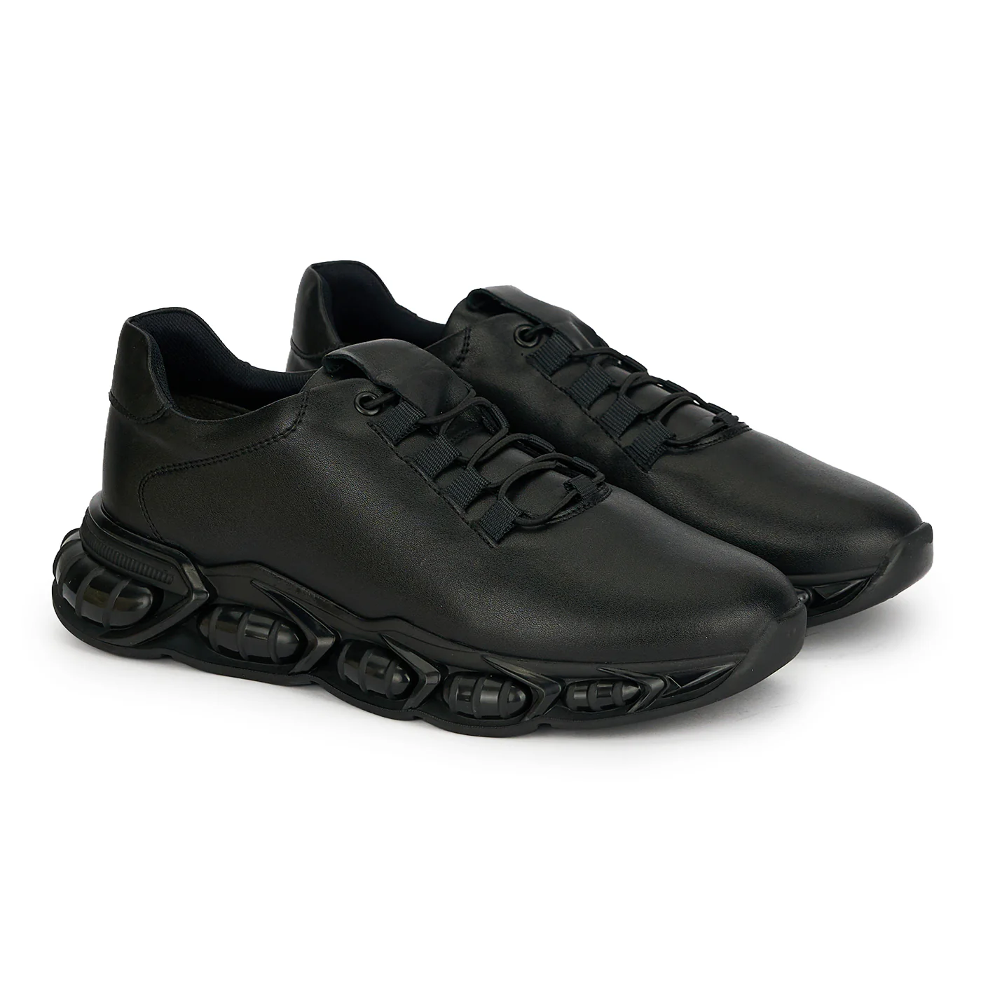 Pantofi barbati din piele naturala neagra 20073 - Image 4