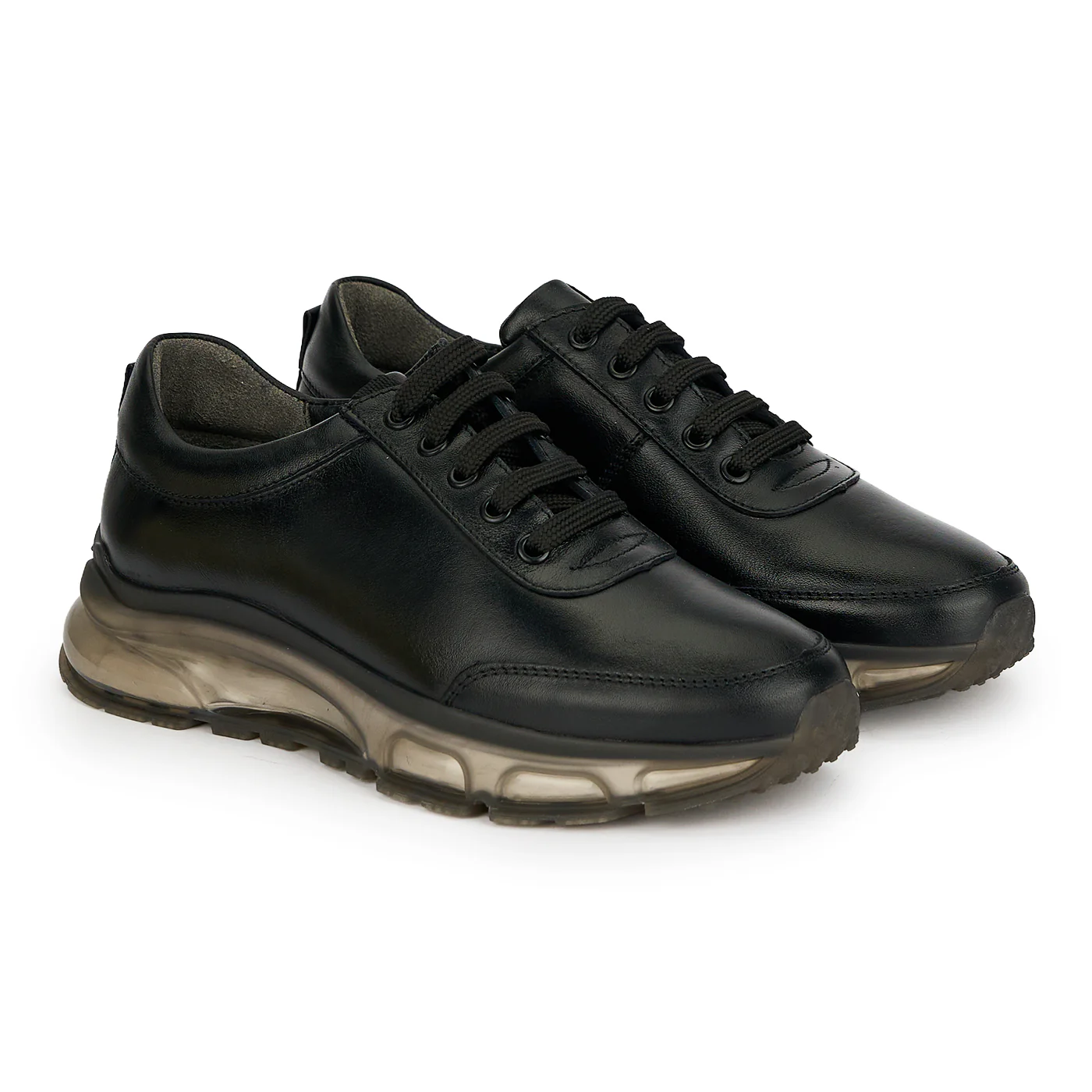 Pantofi barbati din piele naturala neagra 20077 - Image 4
