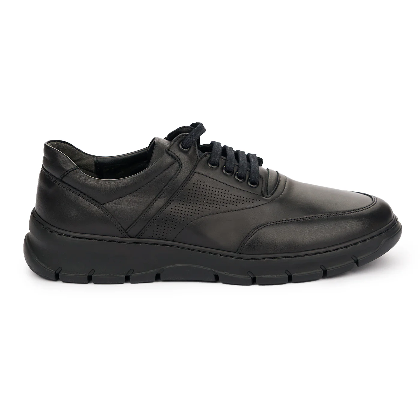 Pantofi barbati cu talpa comoddo piele naturala neagra 7416