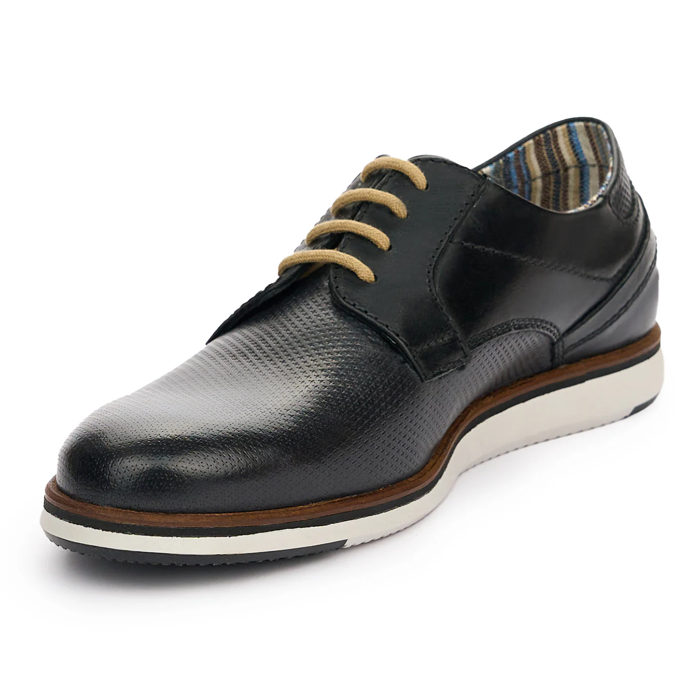 Pantofi barbati din piele naturala neagra 7432 - Image 3