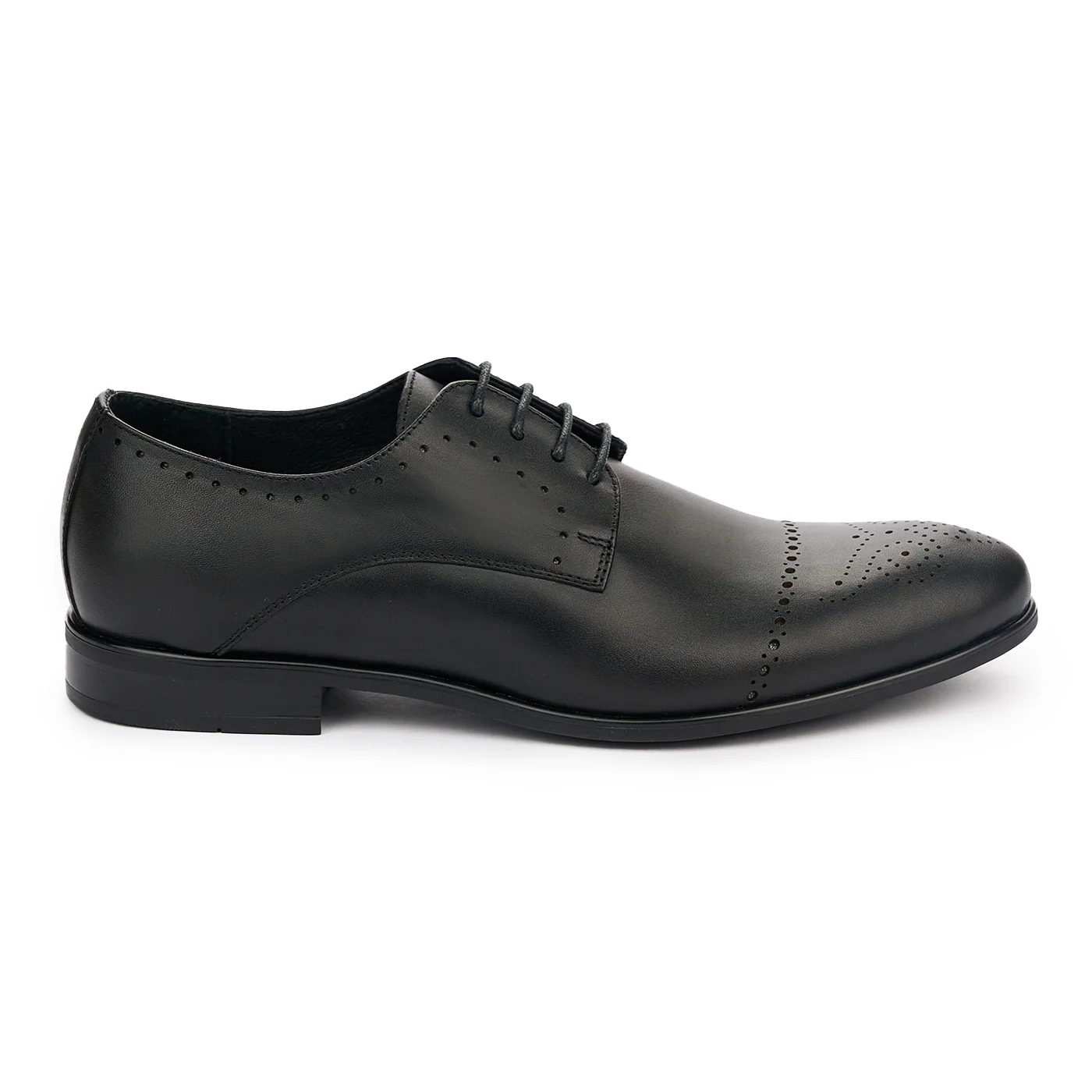 Pantofi barbati din piele naturala neagra 7440