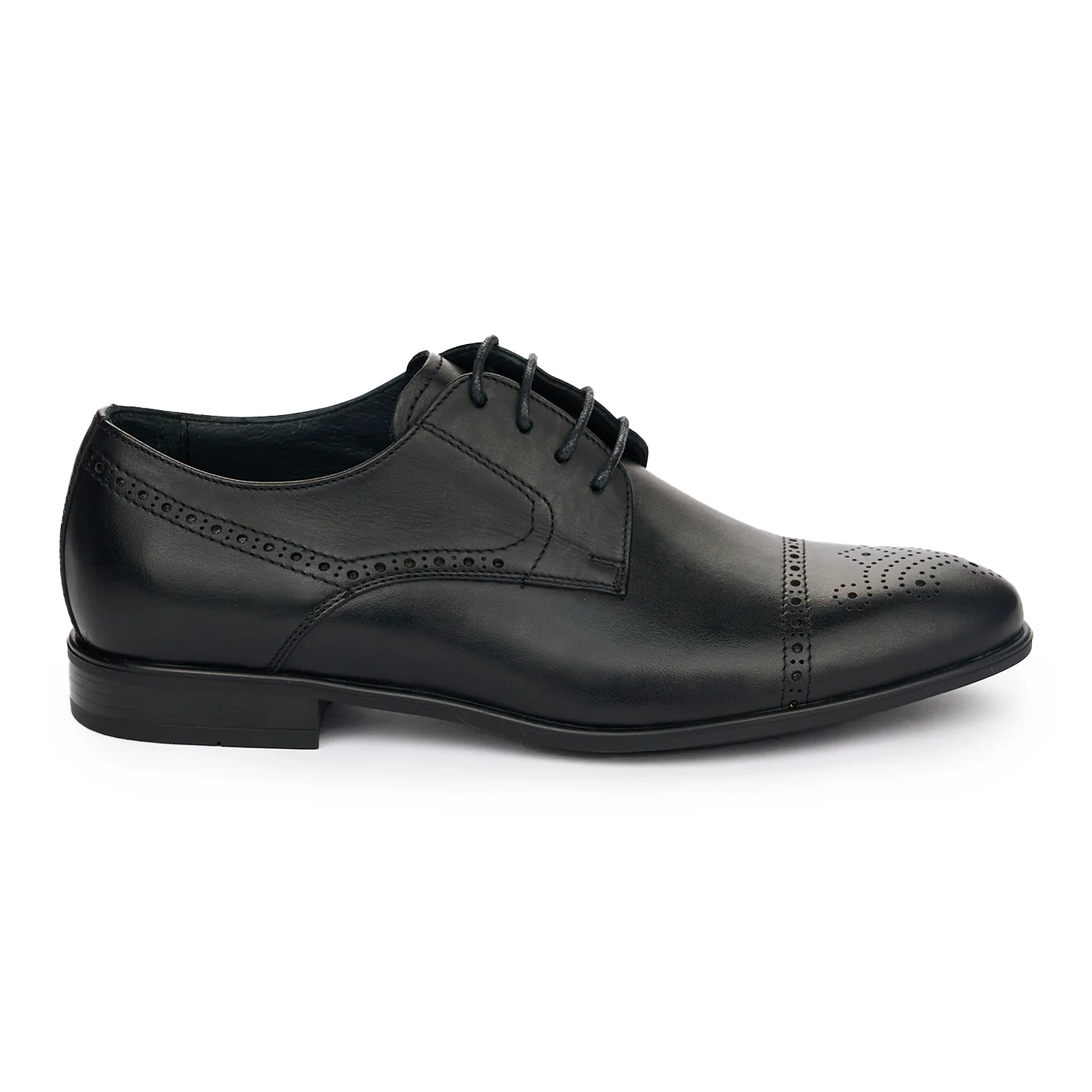 Pantofi barbati din piele naturala neagra 7445