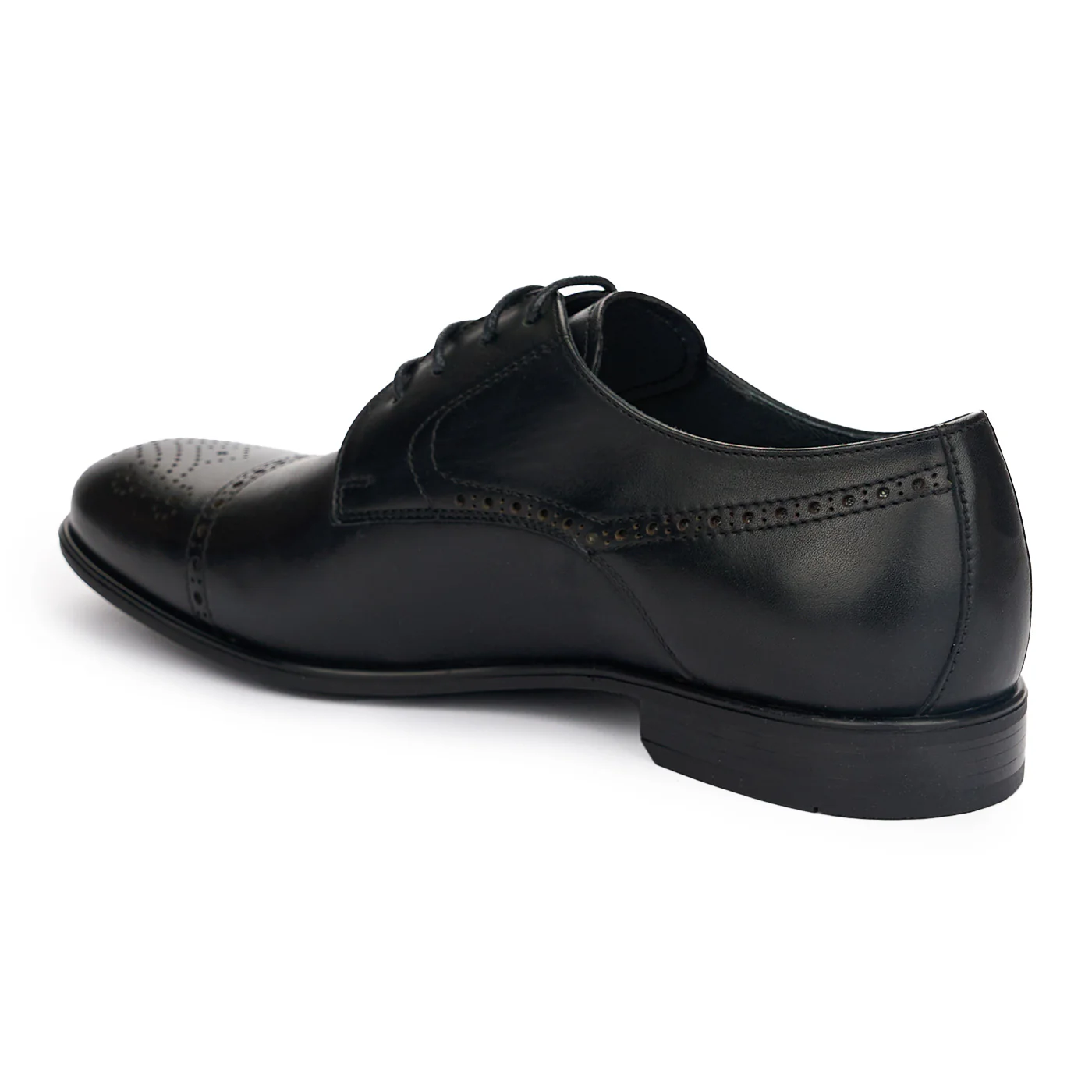 Pantofi barbati din piele naturala neagra 7445 - Image 2