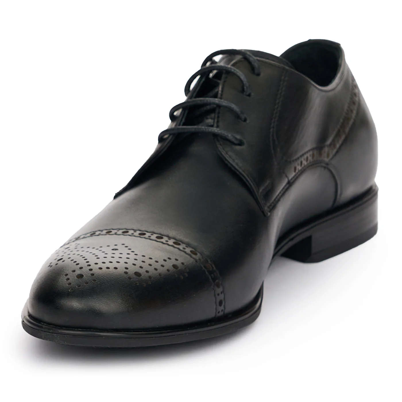 Pantofi barbati din piele naturala neagra 7445 - Image 3