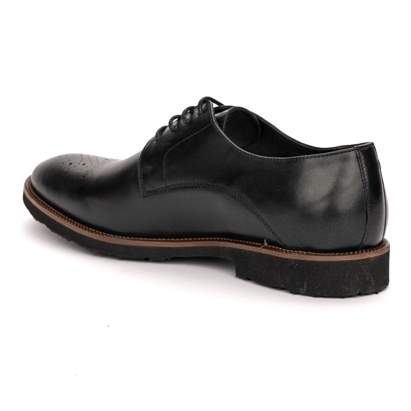 Pantofi barbati din piele naturala neagra 7496 - Image 2