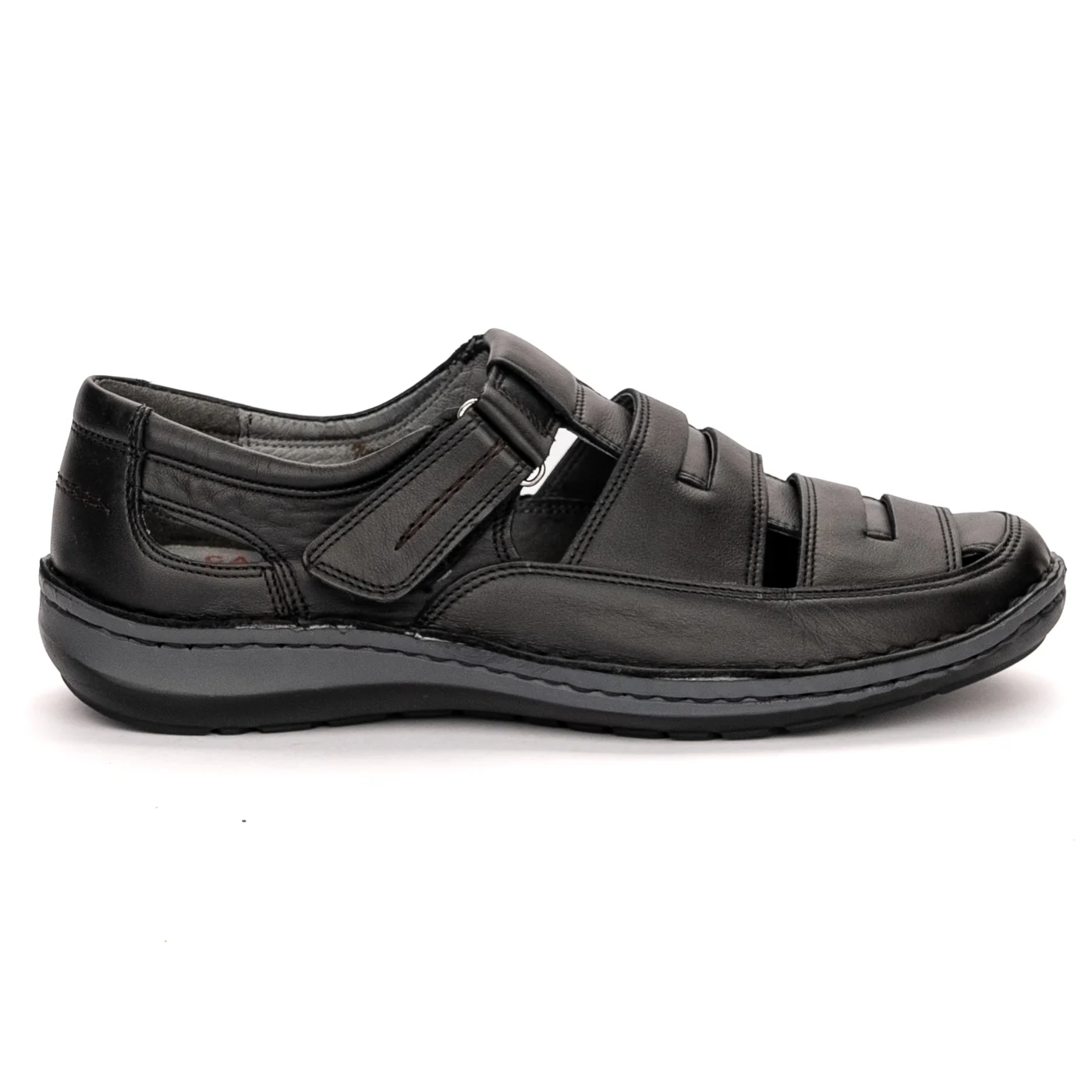 Pantofi barbati din piele naturala neagra 7498