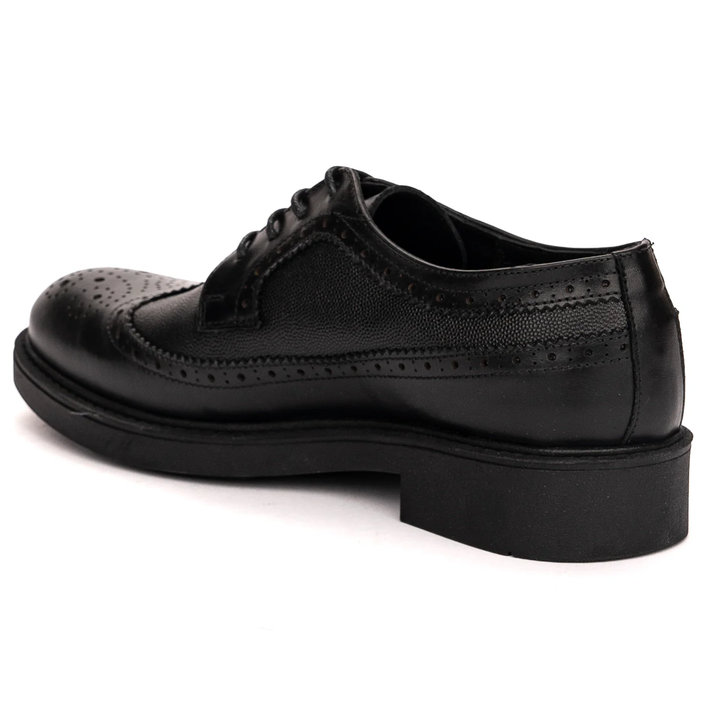 Pantofi barbati din piele naturala neagra 7513 - Image 2