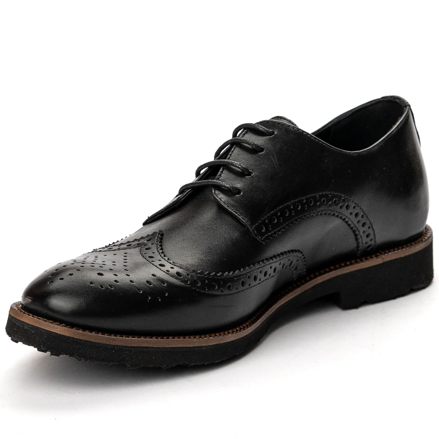 Pantofi barbati din piele naturala neagra 7527 - Image 3