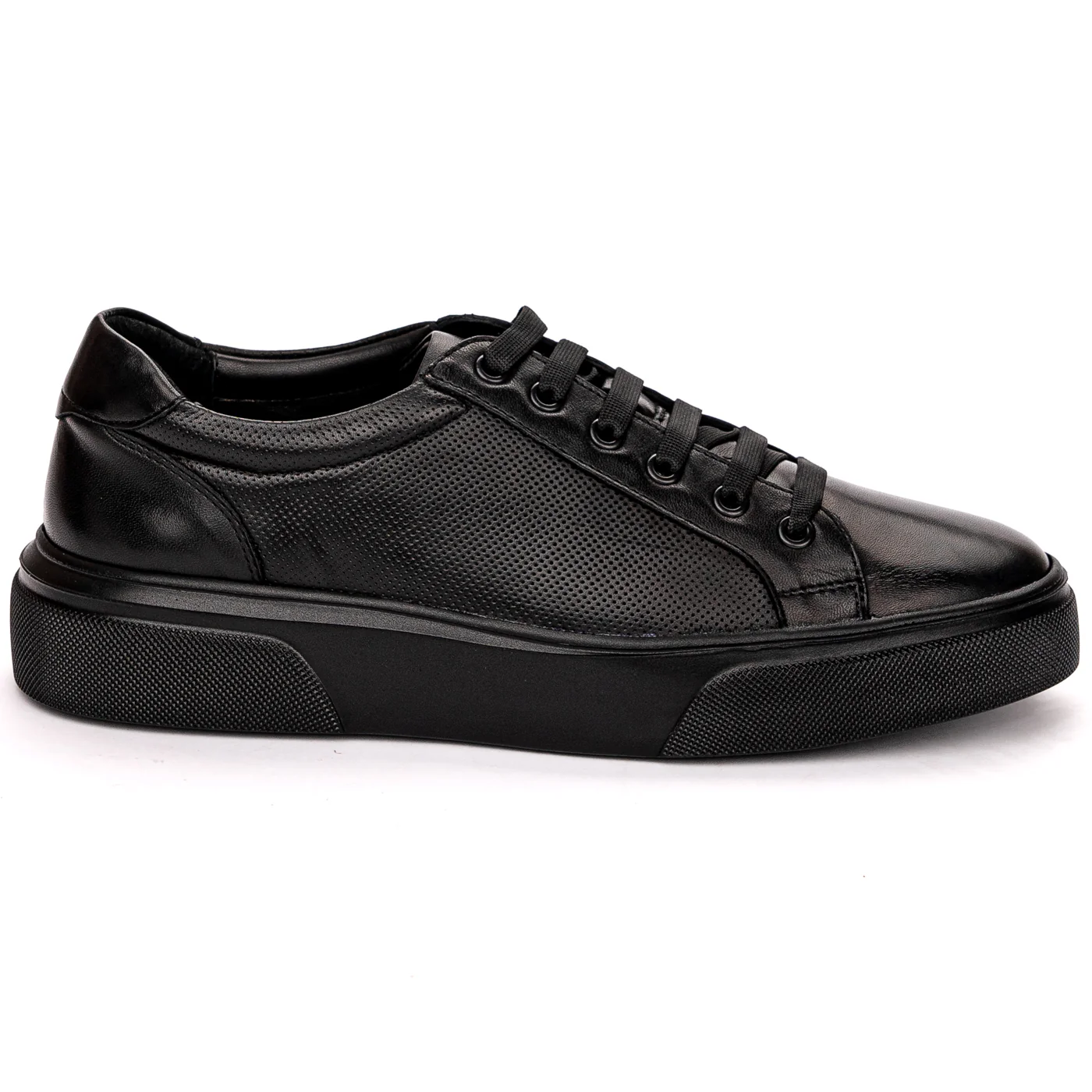 Pantofi barbati din piele naturala neagra 7530