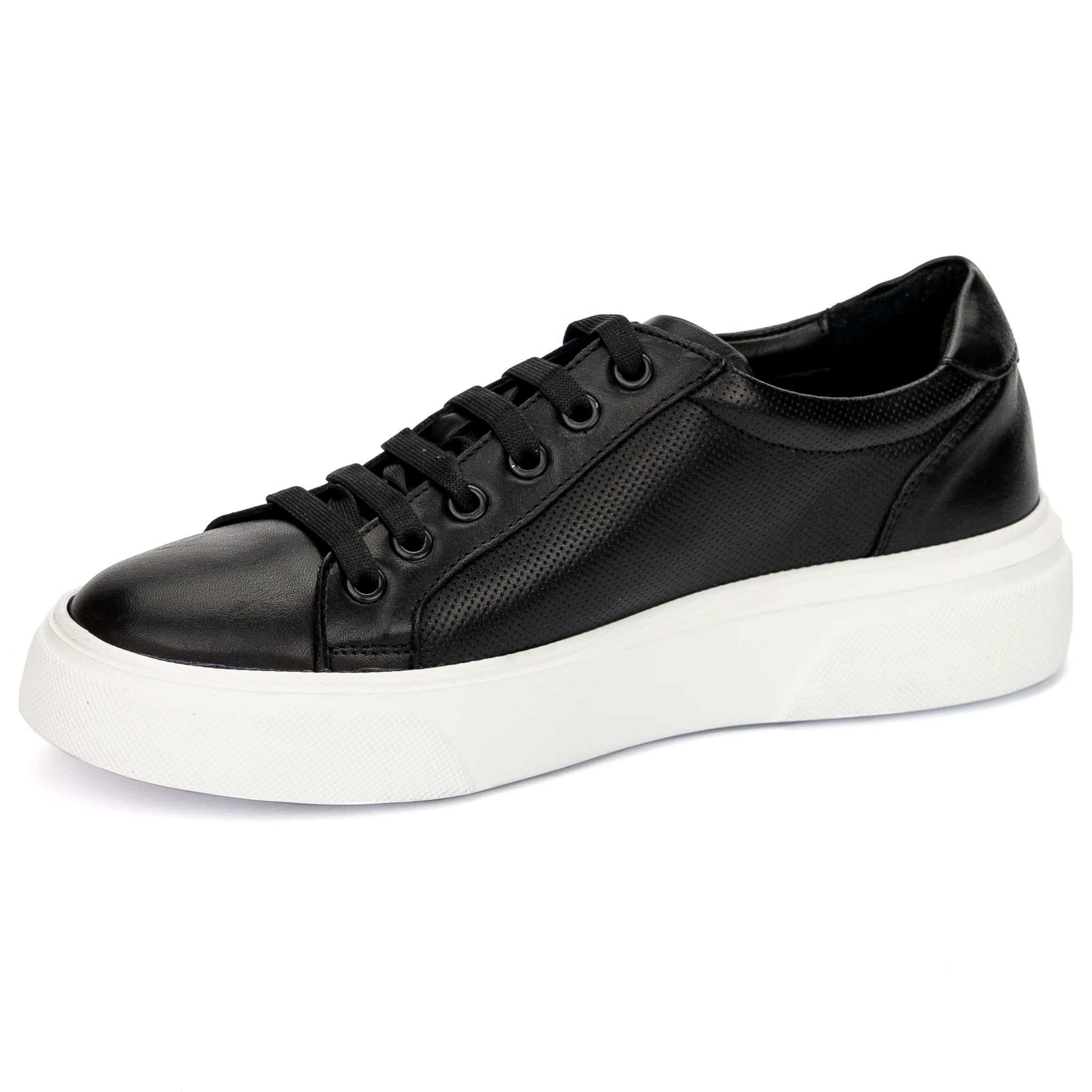 Pantofi barbati din piele naturala neagra 7531 - Image 3