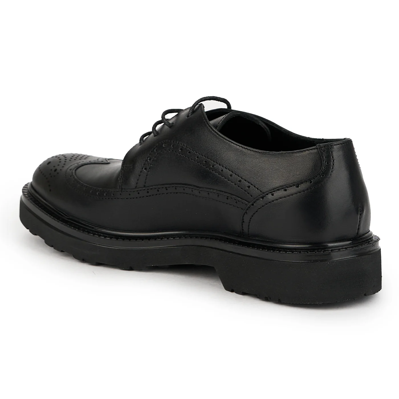 Pantofi barbati din piele naturala neagra 7613 - Image 2