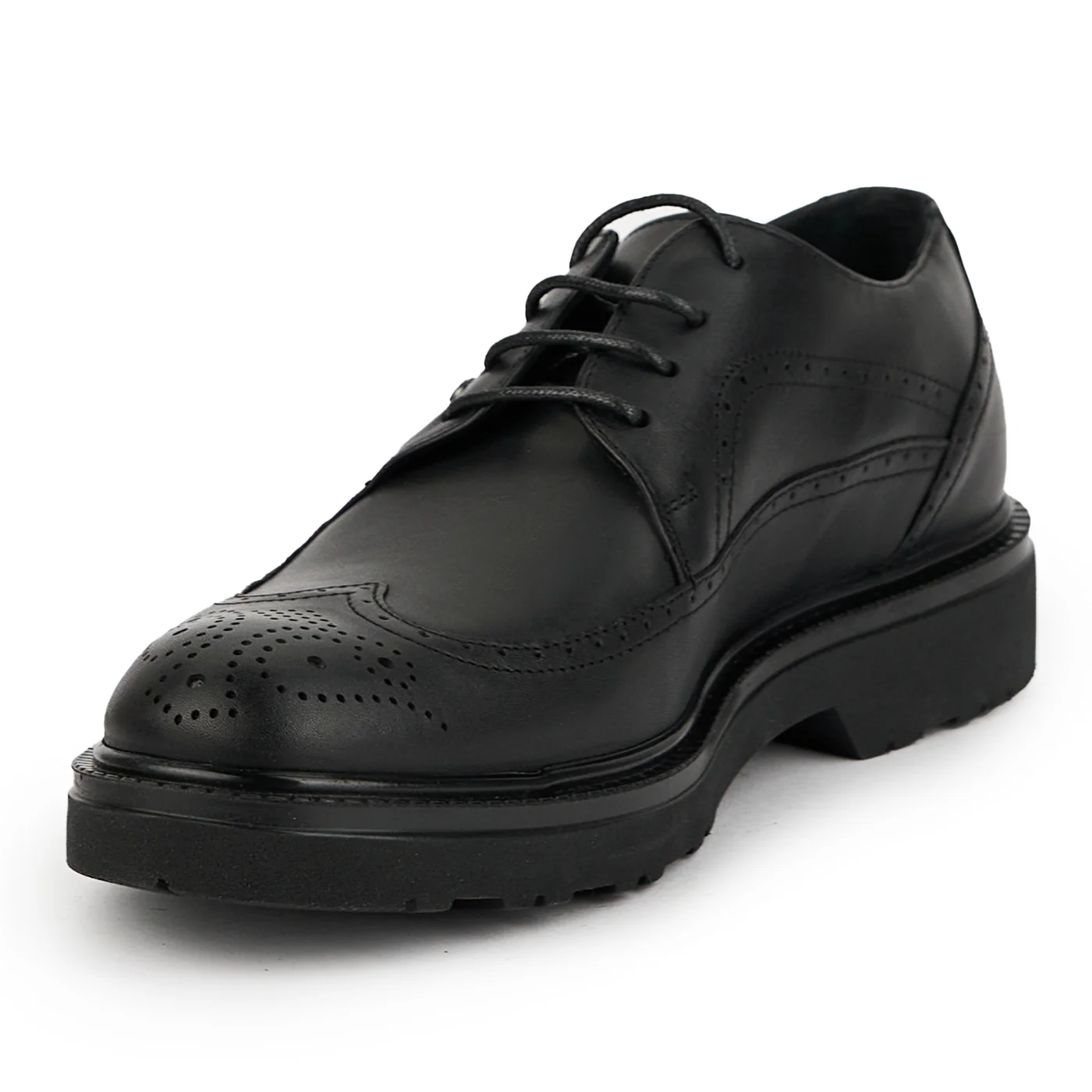 Pantofi barbati din piele naturala neagra 7613 - Image 3