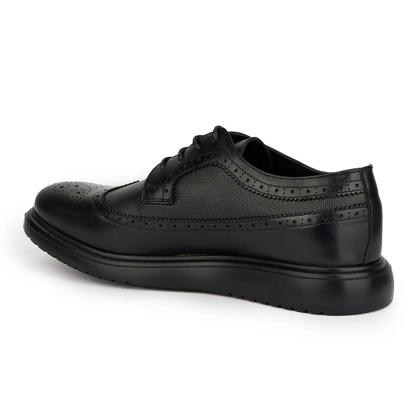 Pantofi barbati din piele naturala neagra 7620 - Image 2