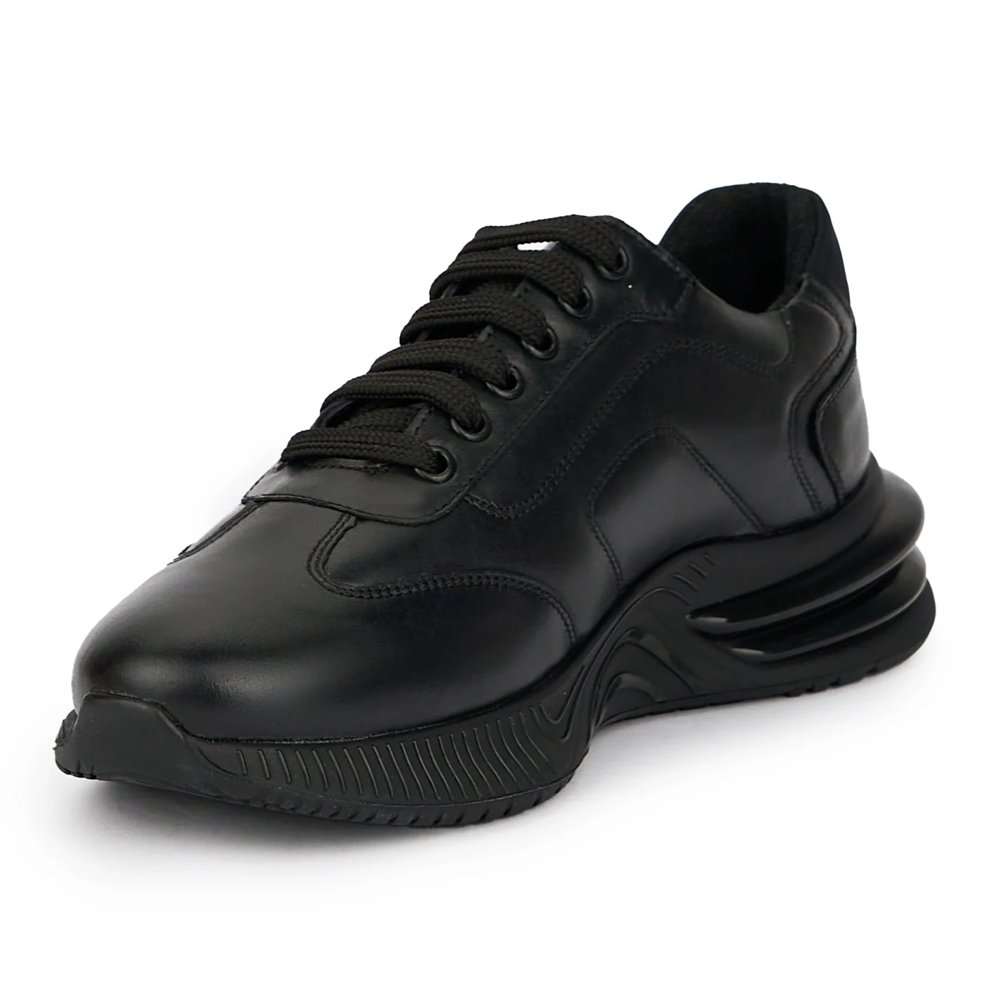 Pantofi barbati din piele naturala neagra 7644 - Image 3