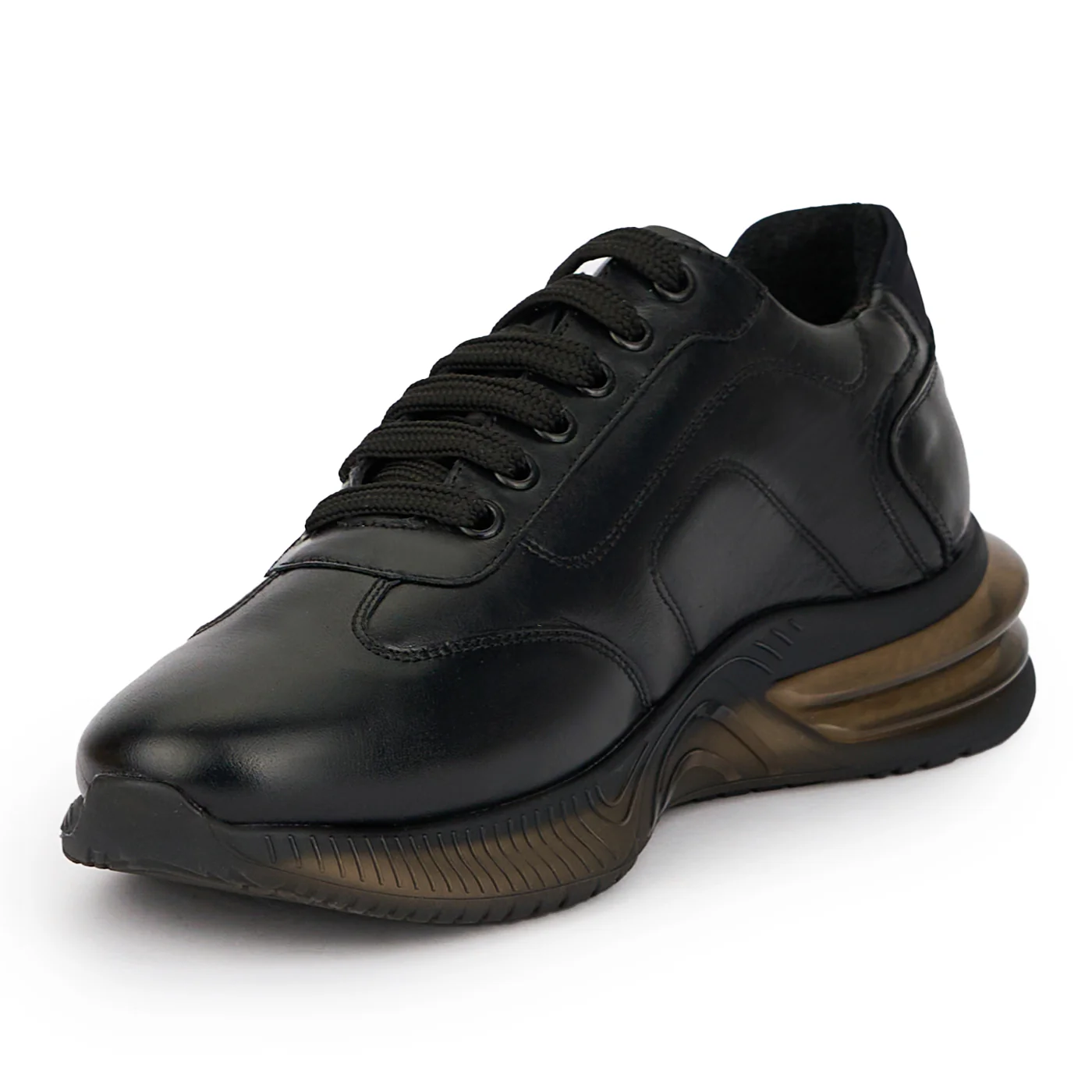 Pantofi barbati din piele naturala neagra 7645 - Image 3