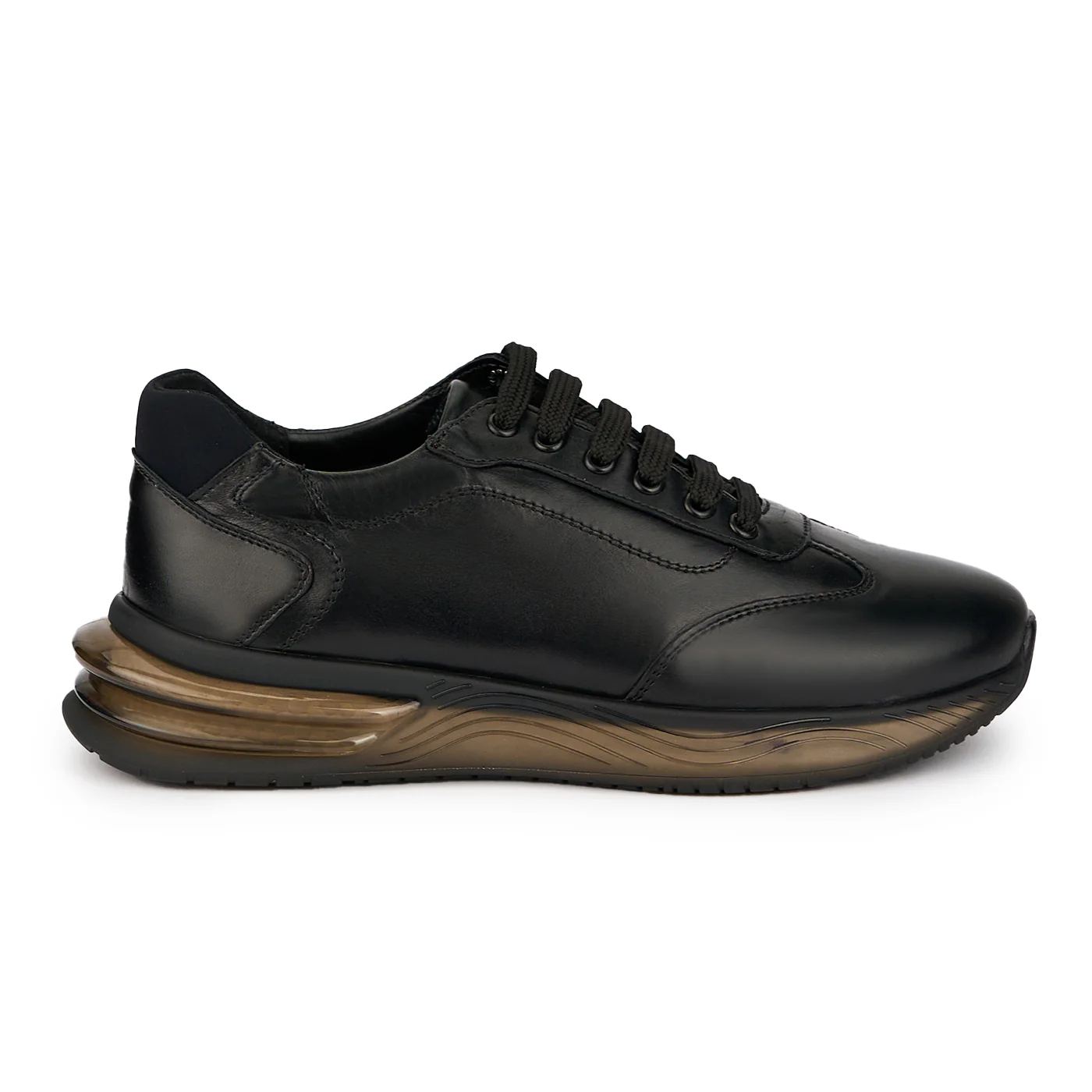 Pantofi barbati din piele naturala neagra 7706