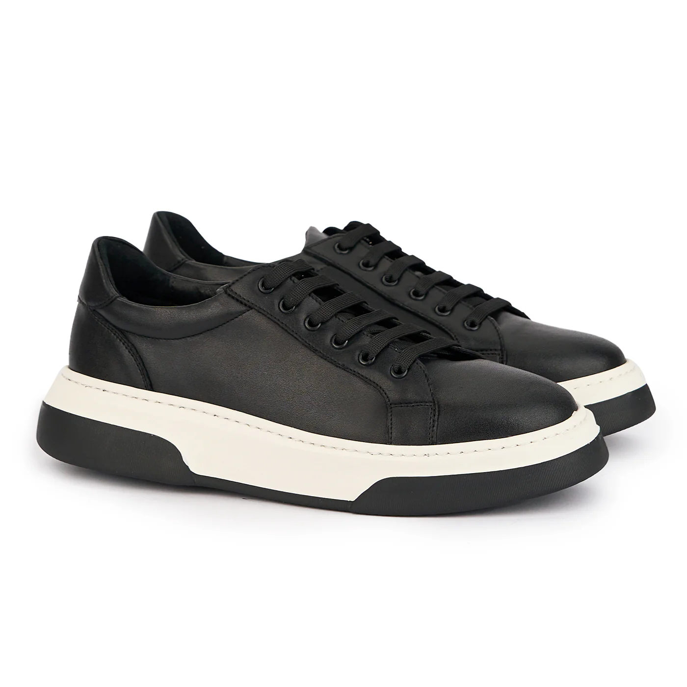 Pantofi barbati din piele naturala neagra 7793 - Image 4