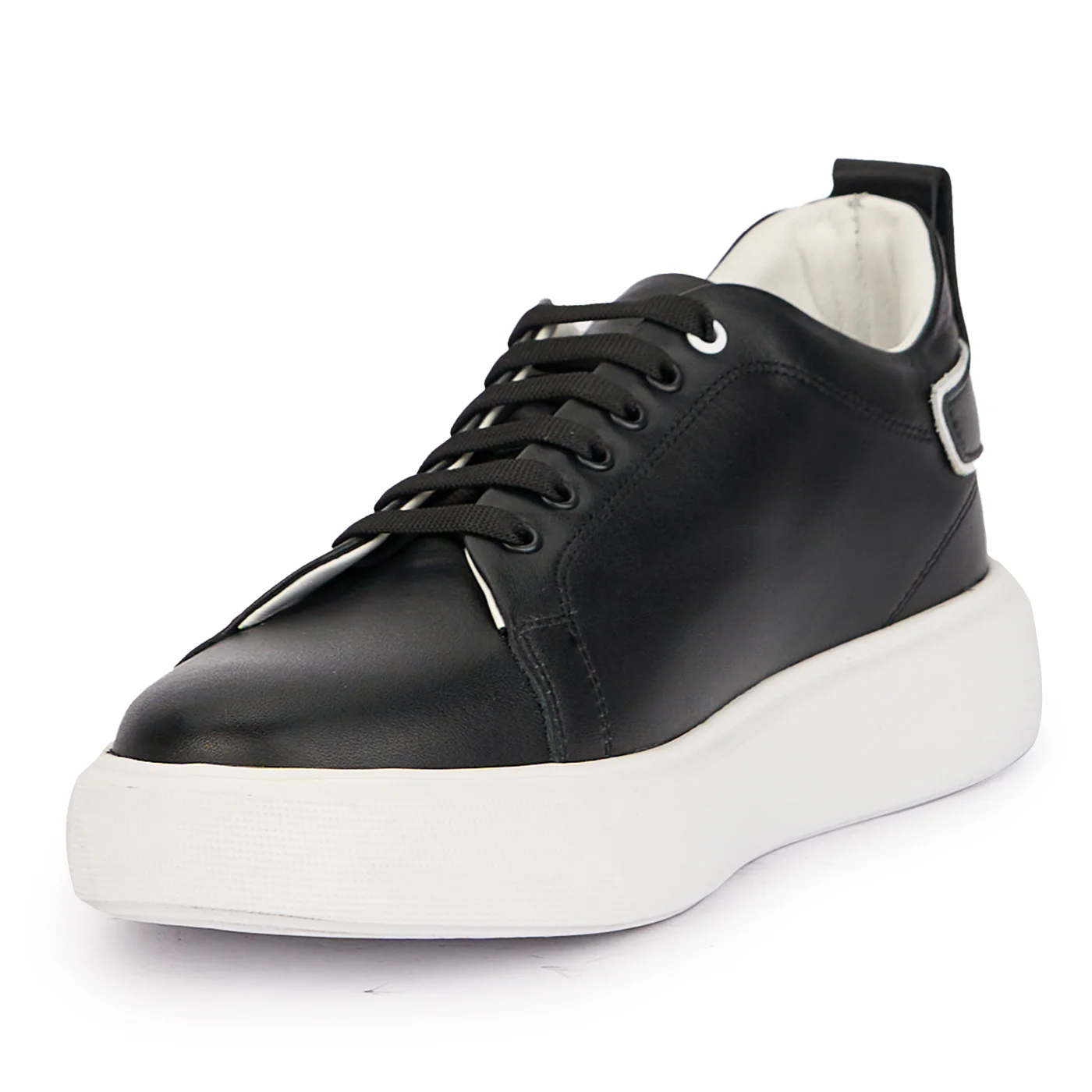 Pantofi barbati din piele naturala neagra 7802 - Image 3