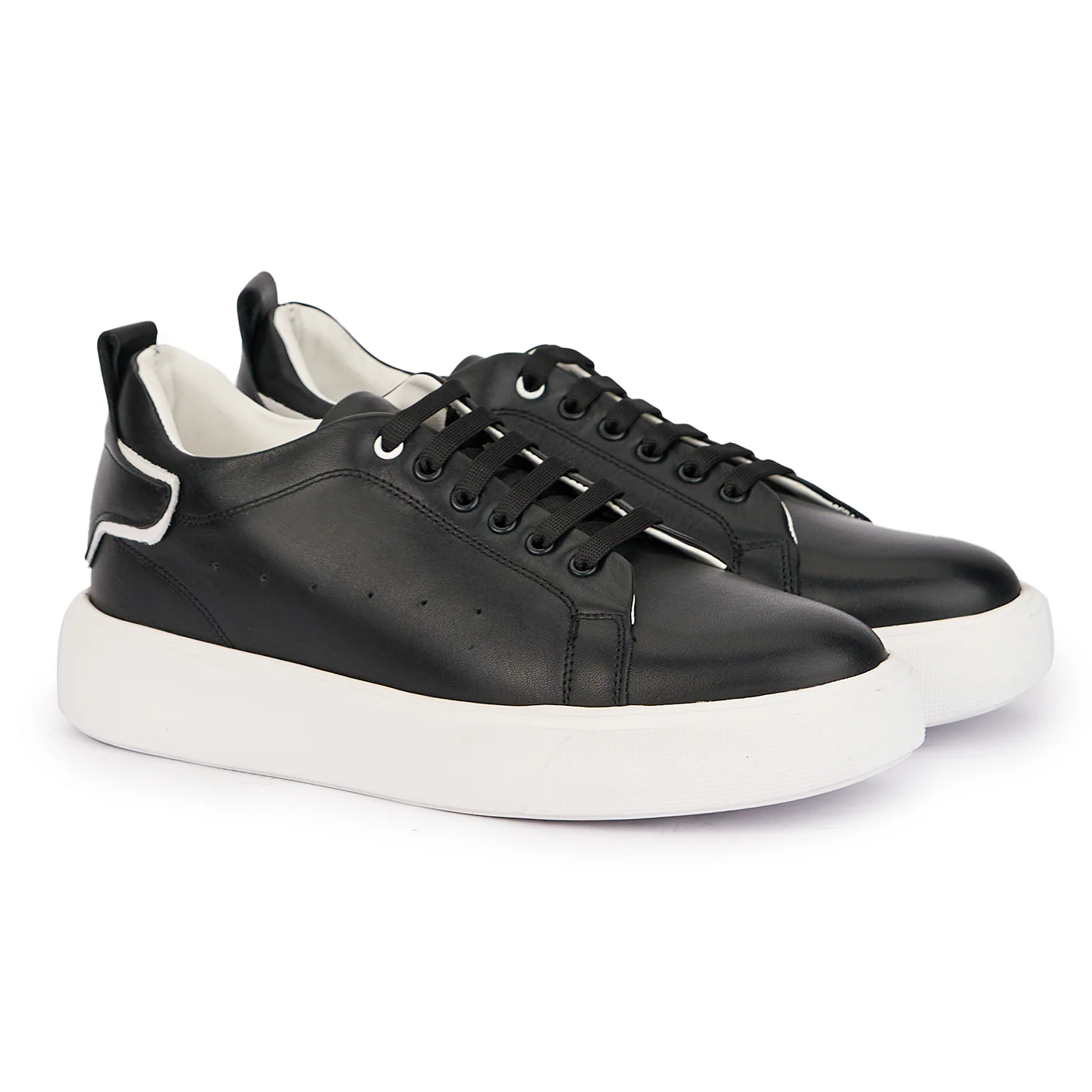 Pantofi barbati din piele naturala neagra 7802 - Image 4