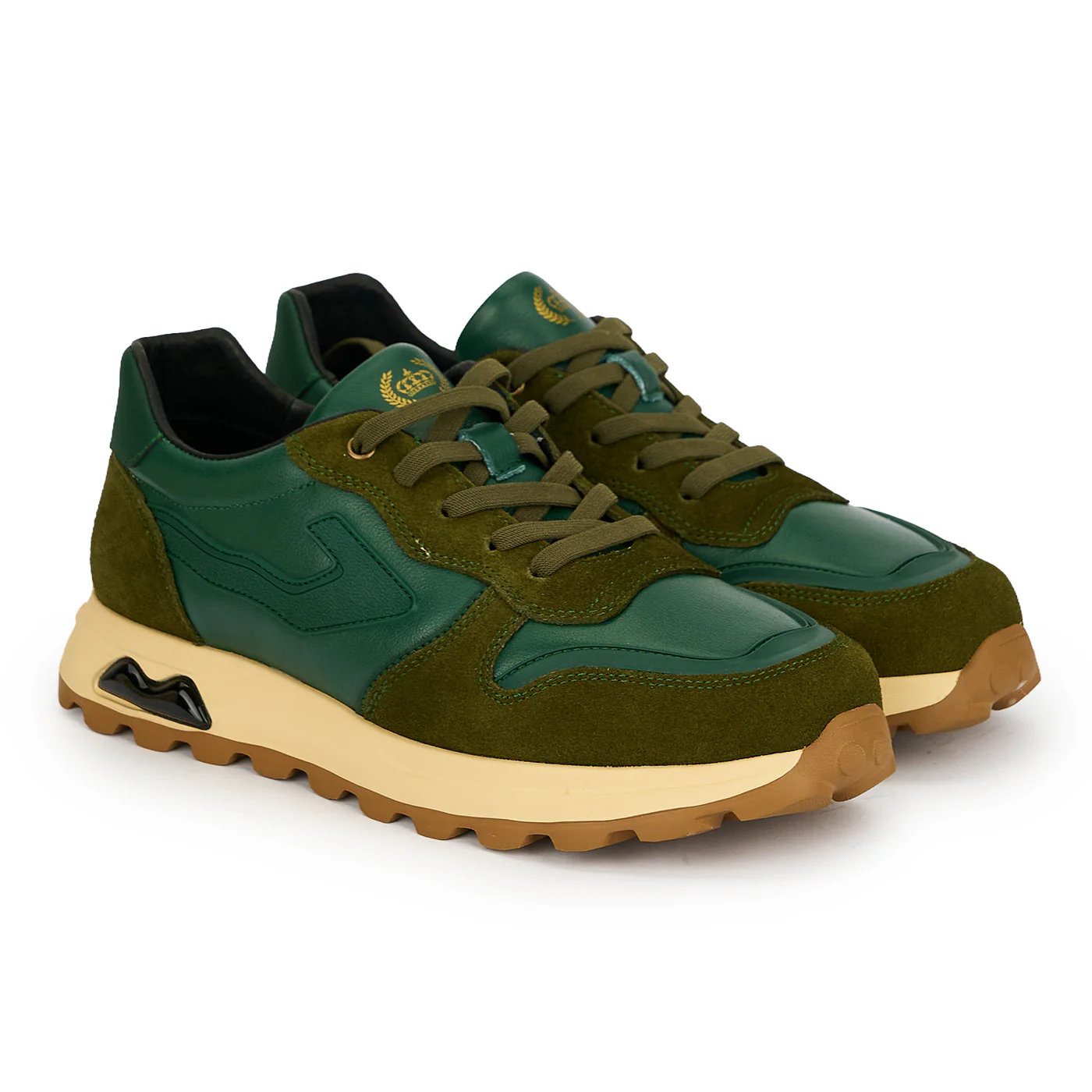 Pantofi barbati din piele naturala verde 20064 - Image 4