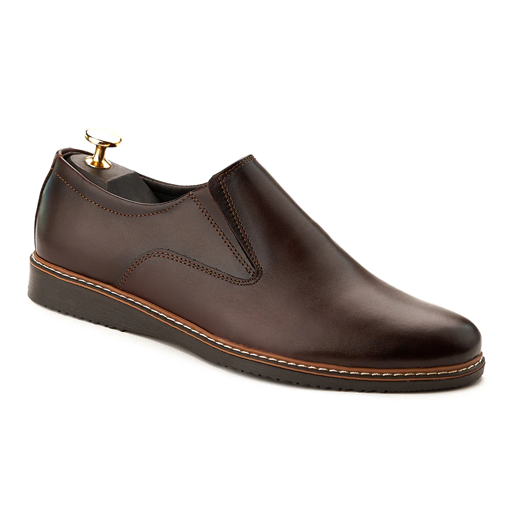Pantofi Barbati Eleganti fara Siret din Piele Naturala Visinie 417 - Image 3