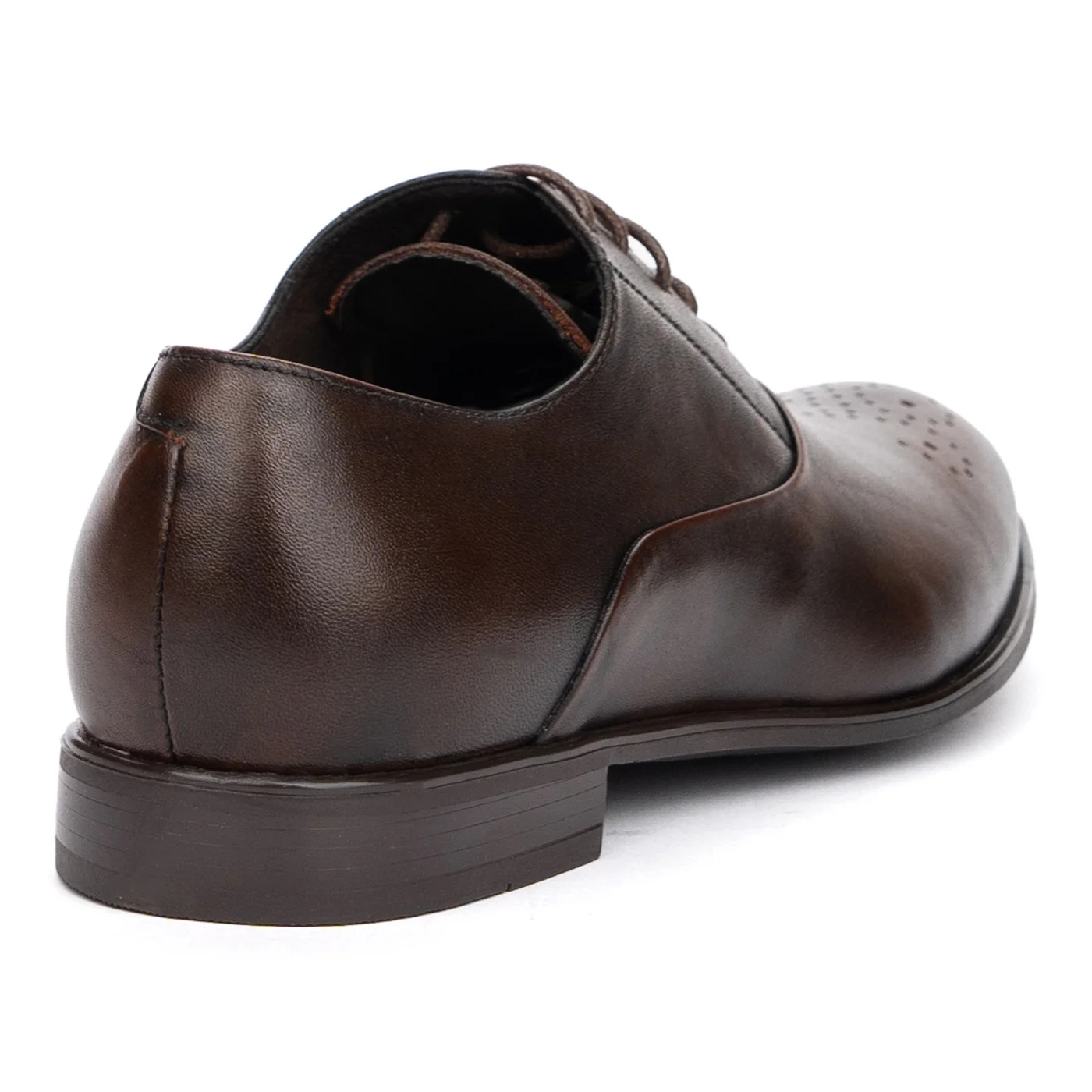 Pantofi Barbati Eleganti Maro cu Toc din Piele Naturala 7275 - Image 2