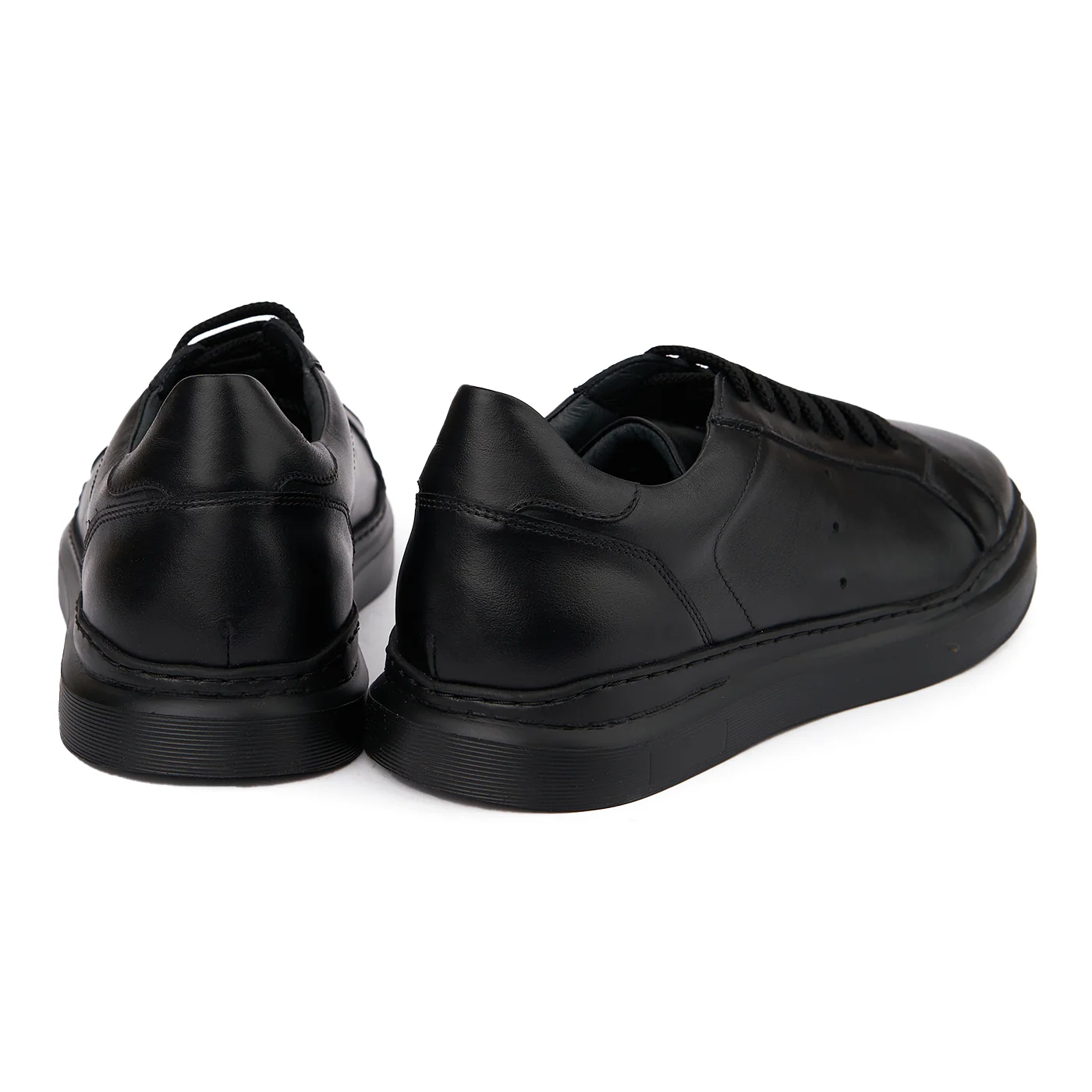 Pantofi Barbati Negrii Casual din Piele Naturala 7051 - Image 2