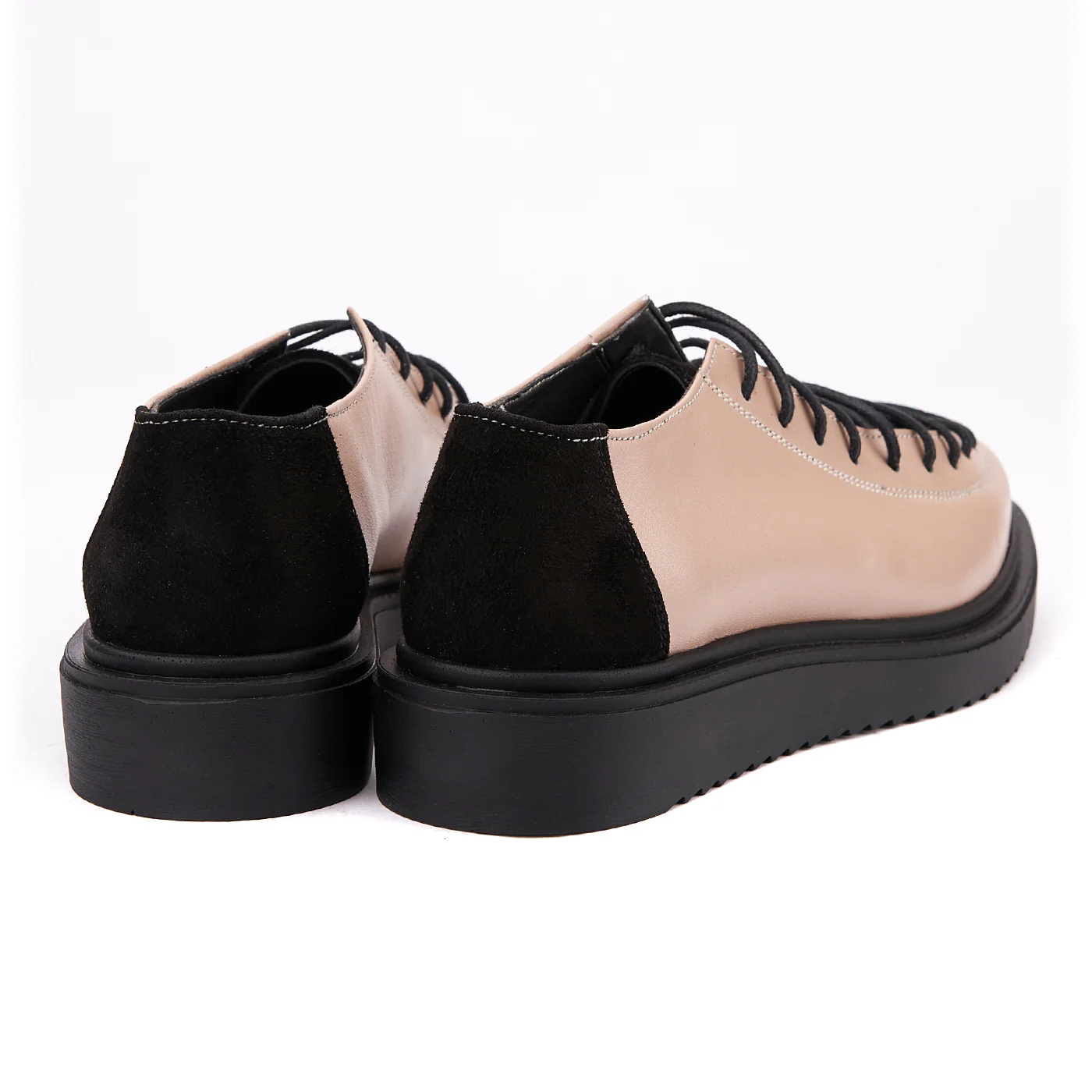 Pantofi Bej Dama Casual din Piele Naturala 1401 - Image 3