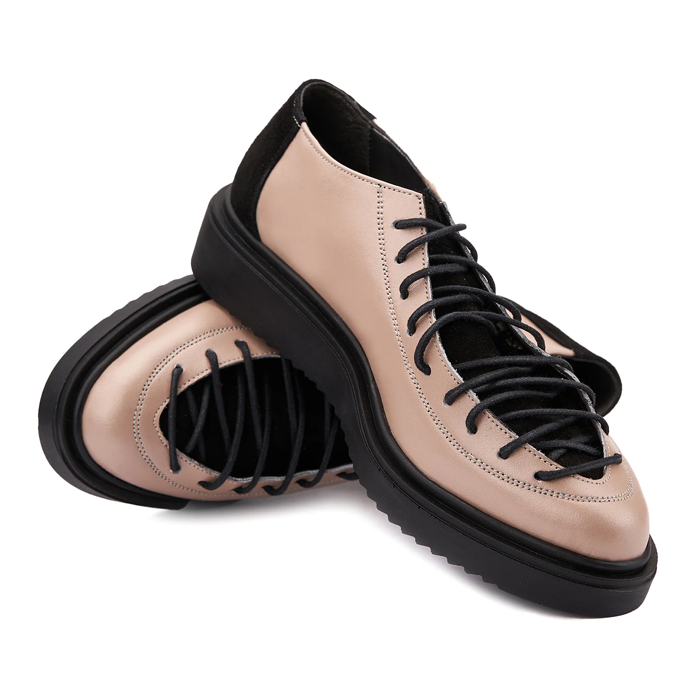 Pantofi Bej Dama Casual din Piele Naturala 1401 - Image 5