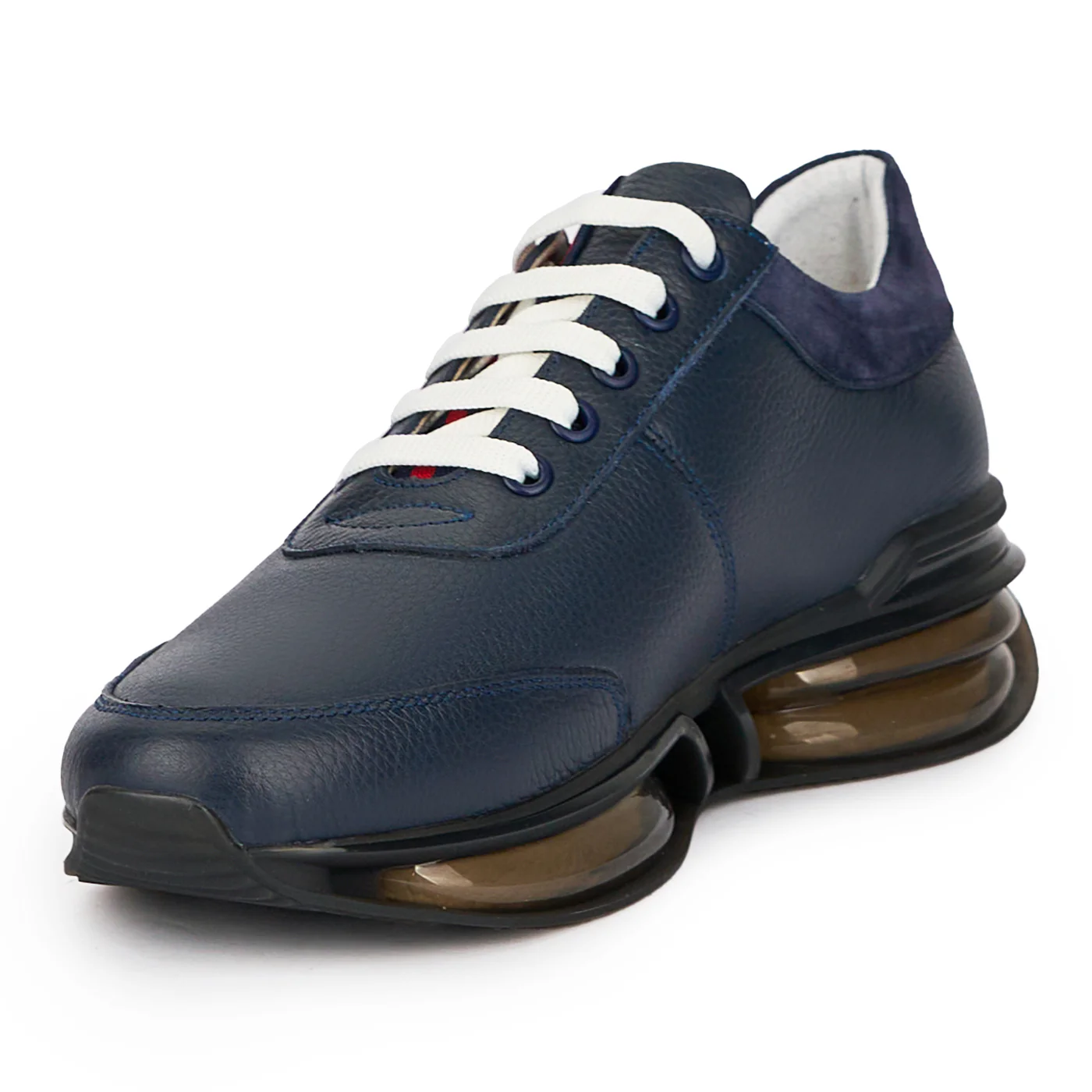 Pantofi casual barbati din piele naturala bleumarin 7669 - Image 3